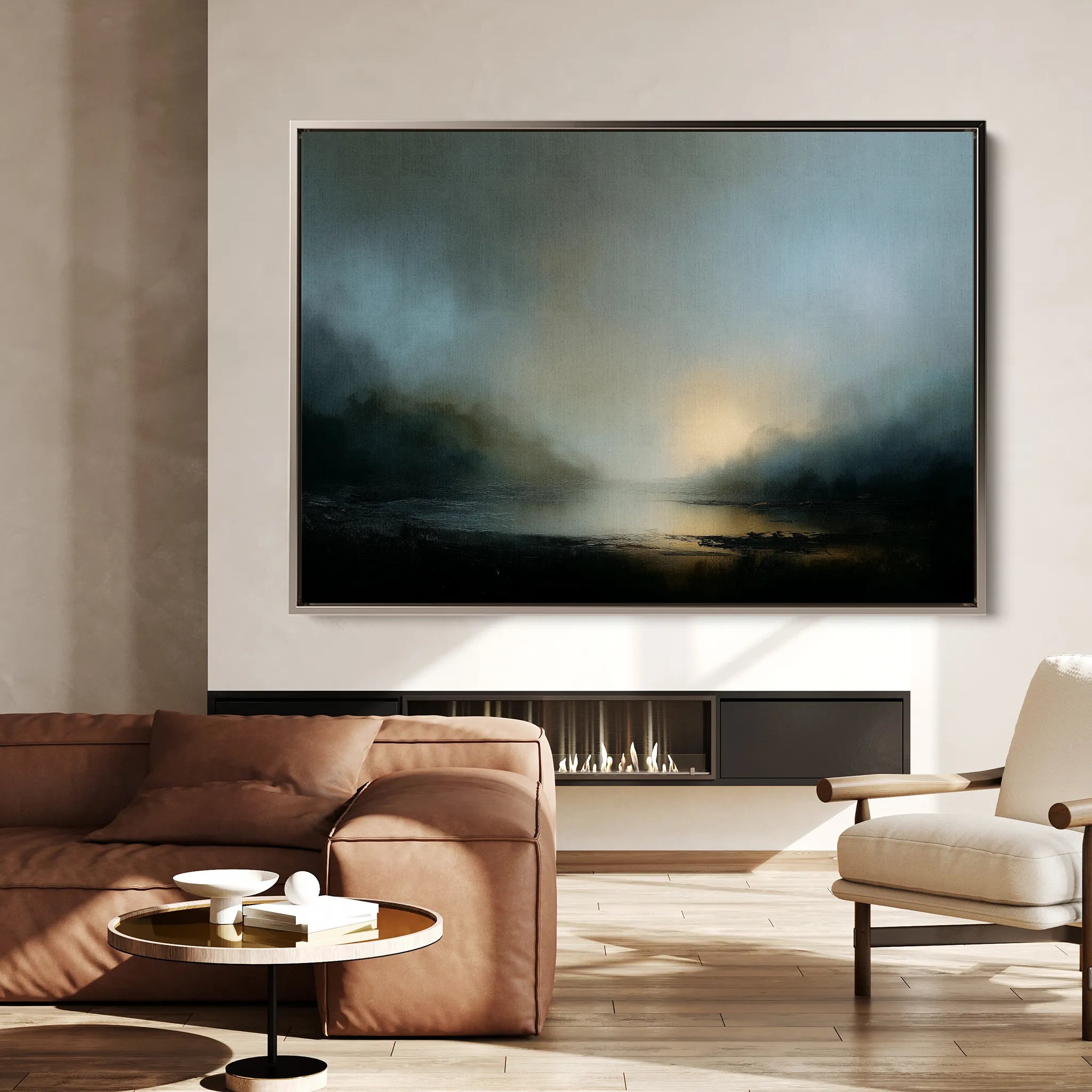 Abstract 1560 Canvas Art 18" x 24" / 45 x 60 cm / Black