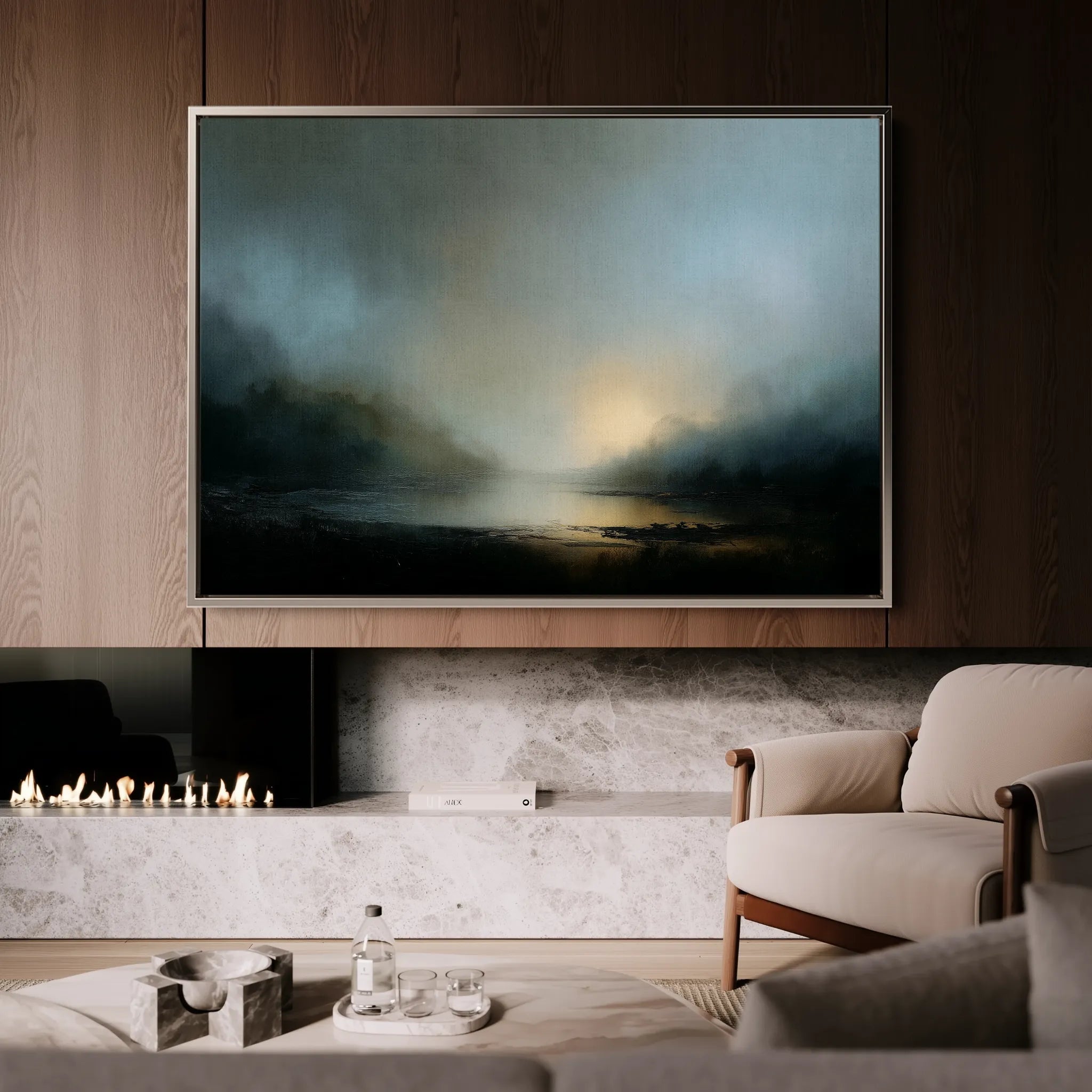 Abstract 1560 Canvas Art 18" x 24" / 45 x 60 cm / Black