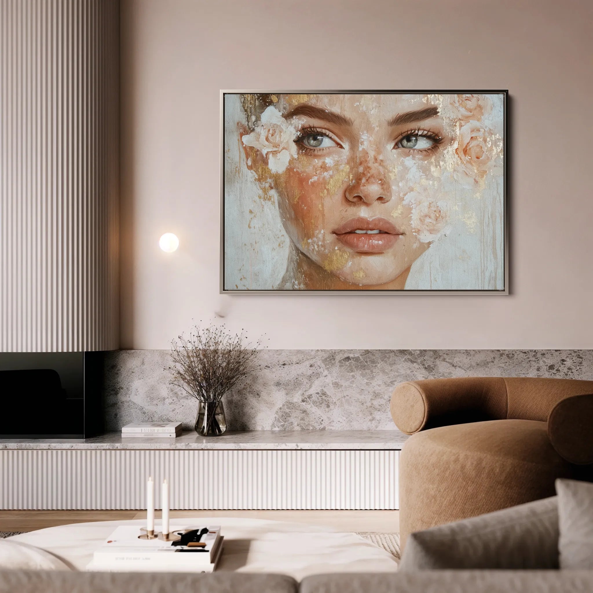 Portrait 157 Canvas Art 18" x 24" / 45 x 60 cm / Black