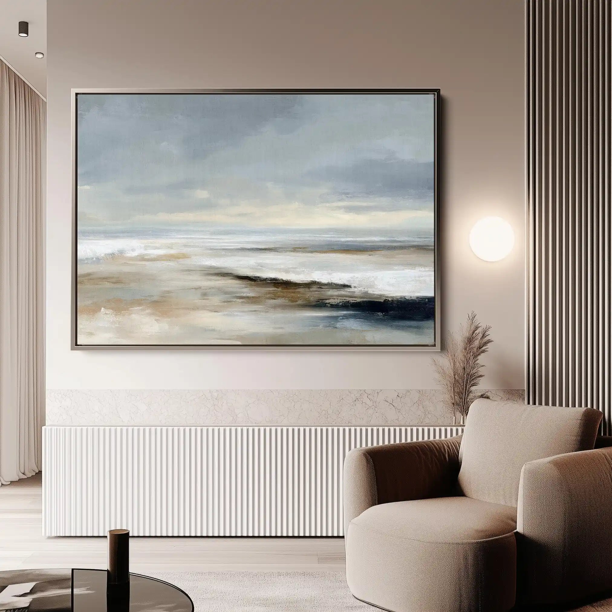 Abstract 1575 Canvas Art 18" x 24" / 45 x 60 cm / Black