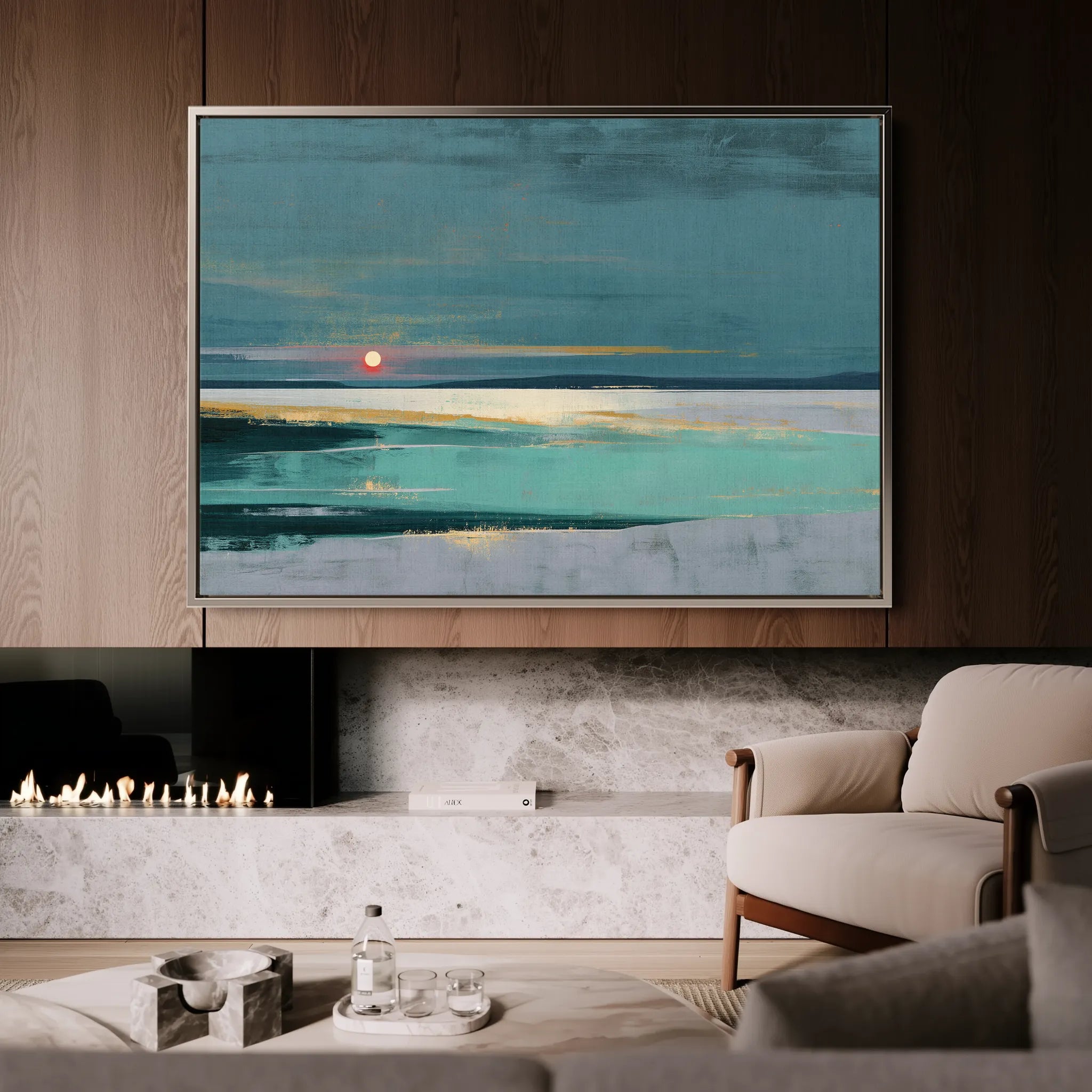 Abstract 1579 Canvas Art 18" x 24" / 45 x 60 cm / Black