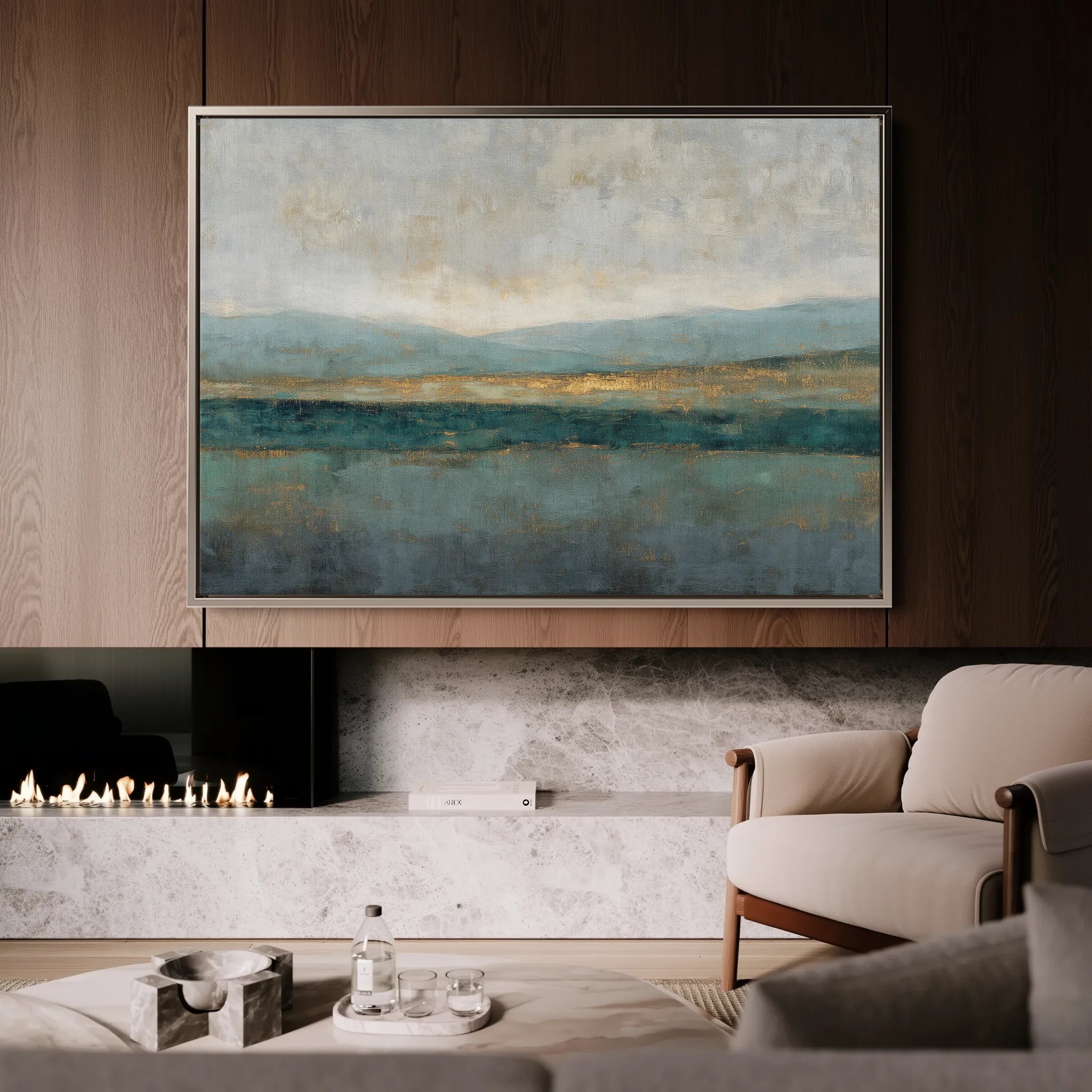Abstract 1581 Canvas Art 18" x 24" / 45 x 60 cm / Black