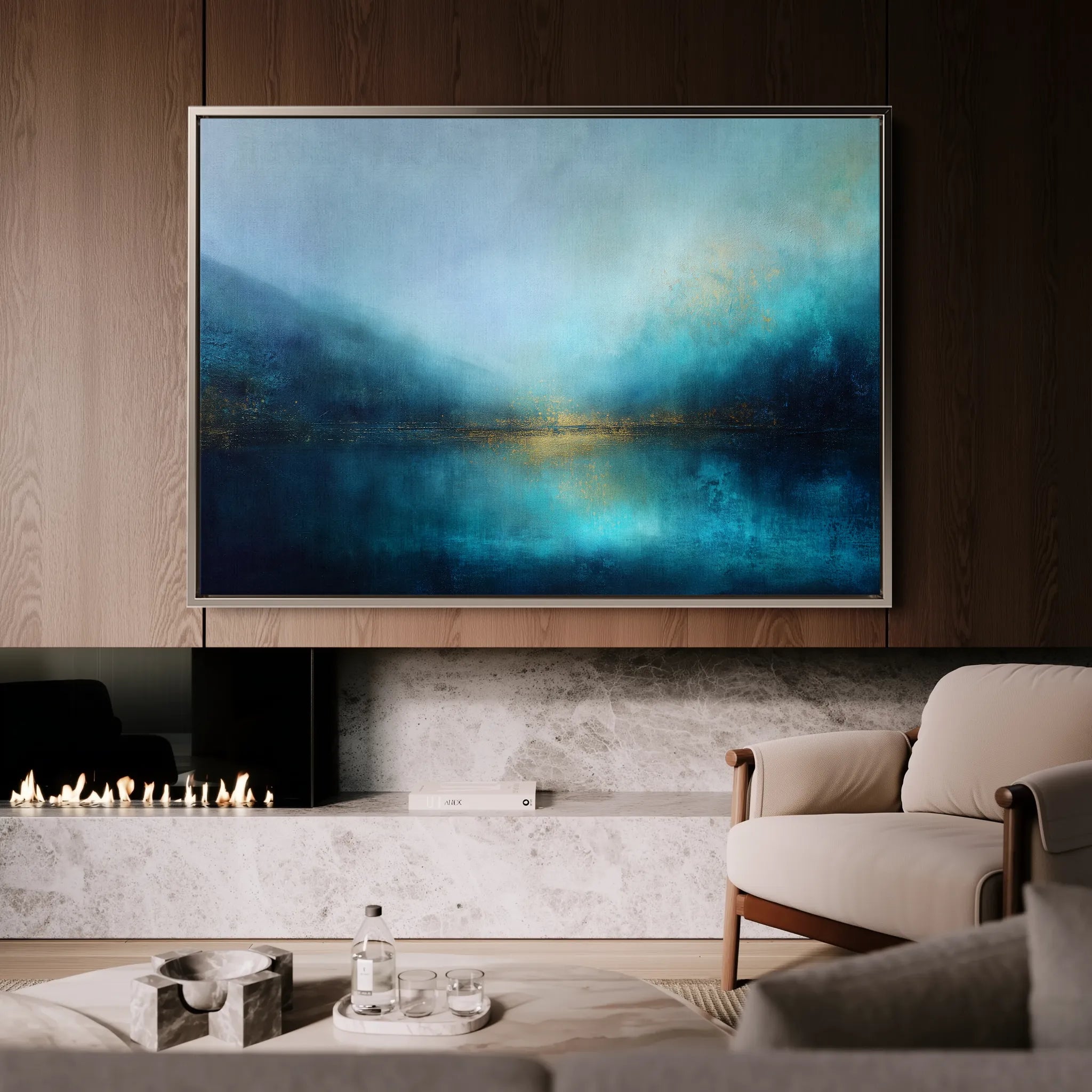 Abstract 1583 Canvas Art 18" x 24" / 45 x 60 cm / Black