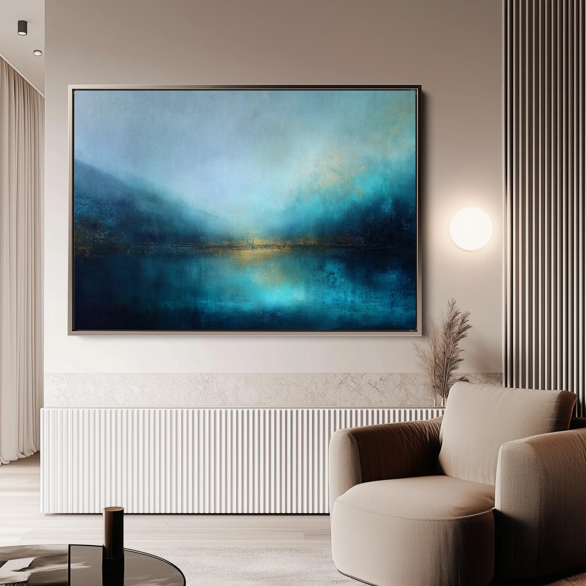 Abstract 1583 Canvas Art 18" x 24" / 45 x 60 cm / Black