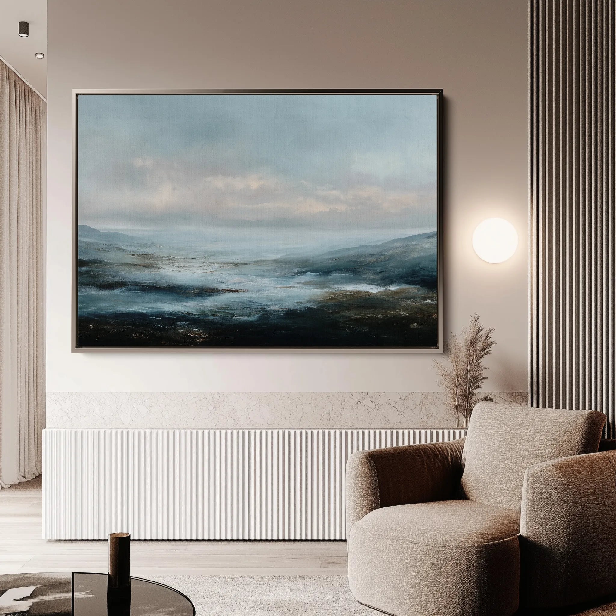 Abstract 1584 Canvas Art 18" x 24" / 45 x 60 cm / Black