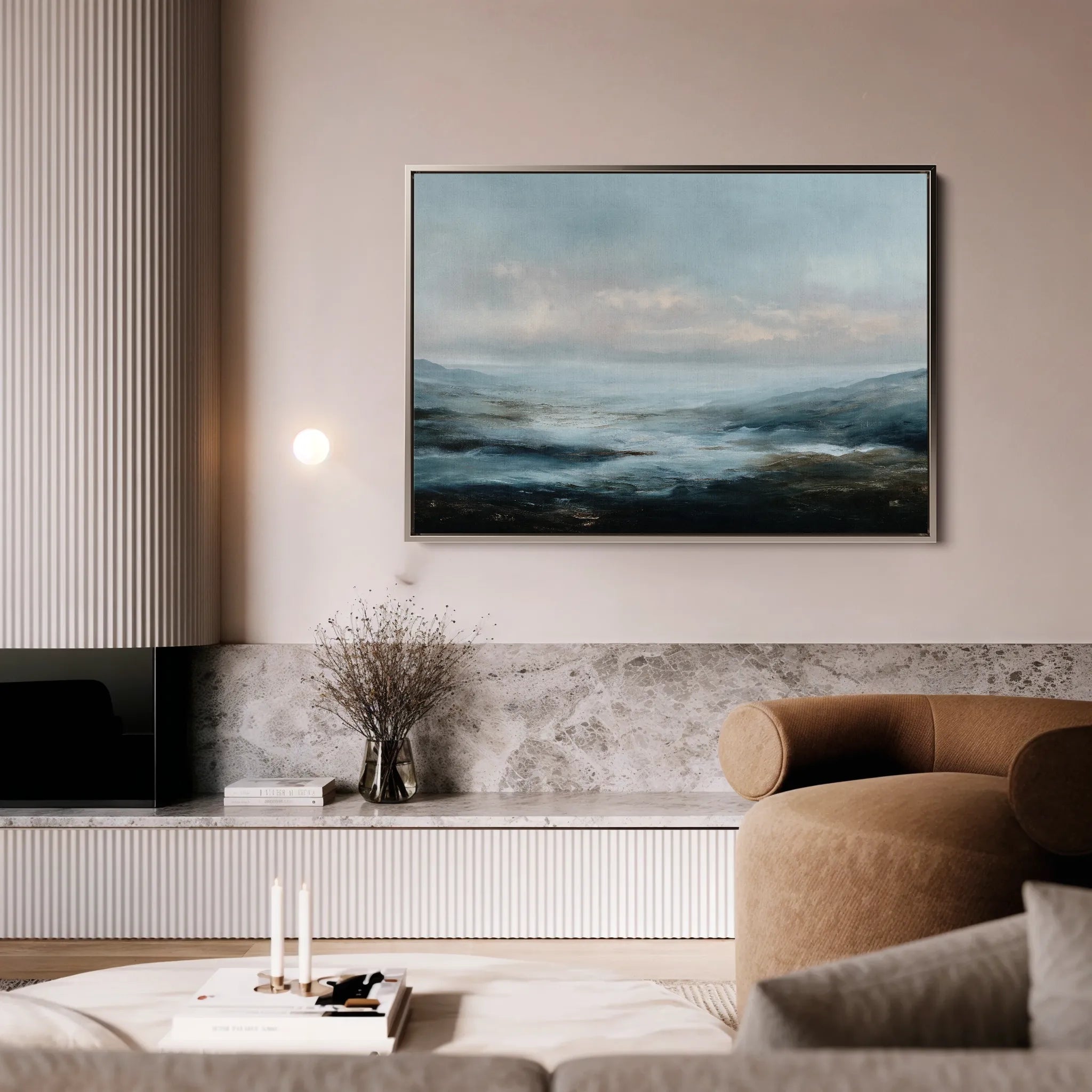 Abstract 1584 Canvas Art 18" x 24" / 45 x 60 cm / Black