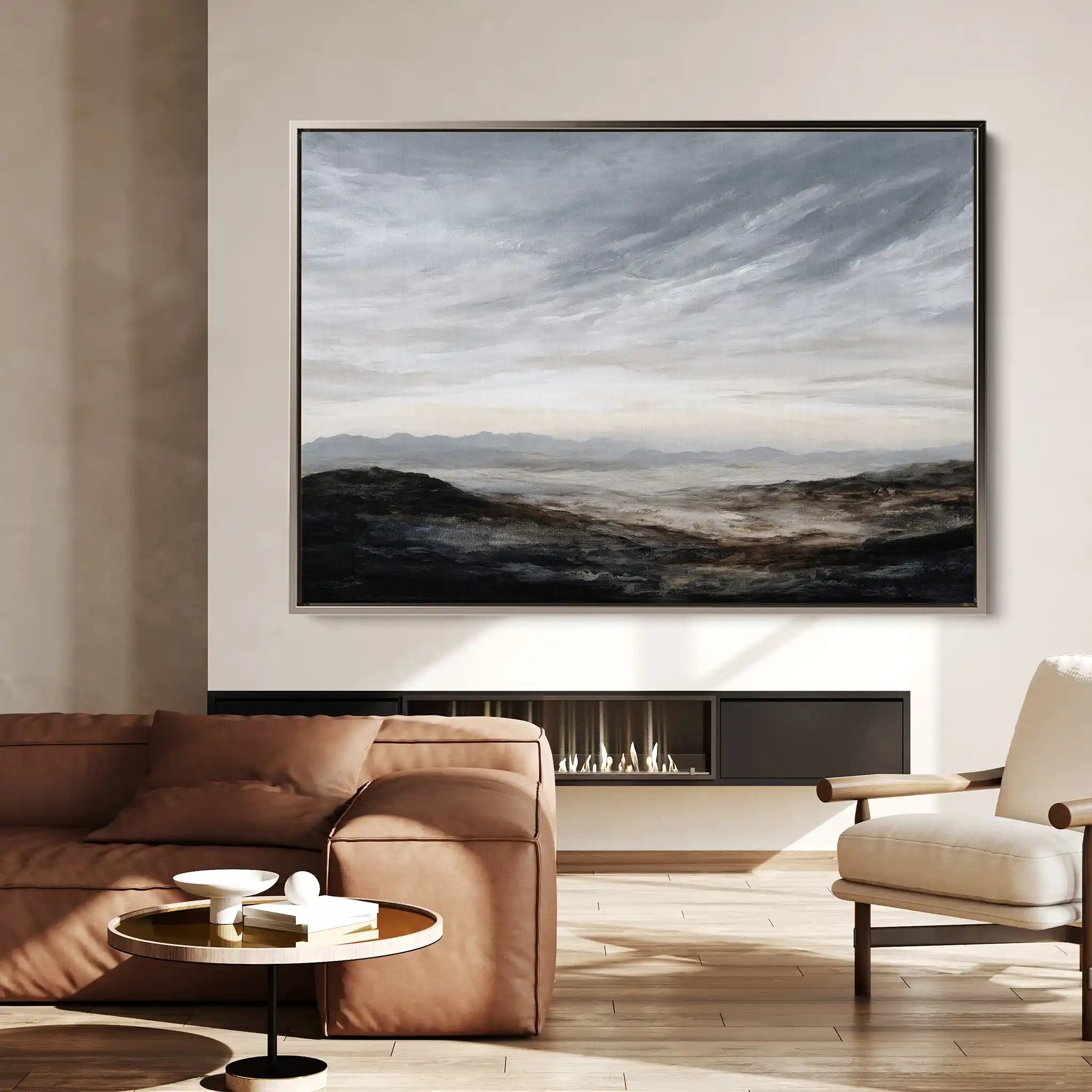 Abstract 1585 Canvas Art 18" x 24" / 45 x 60 cm / Black