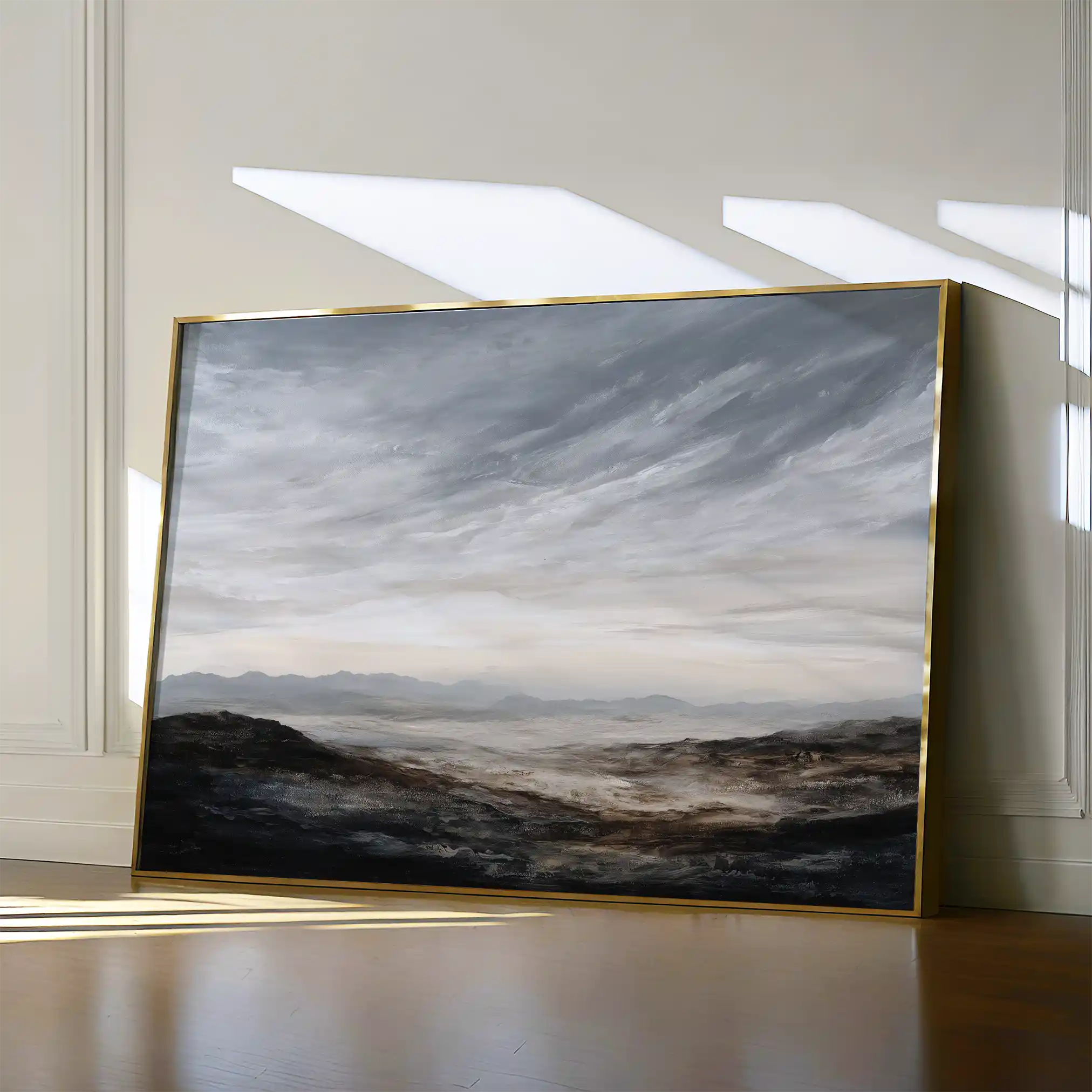 Abstract 1585 Canvas Art 18" x 24" / 45 x 60 cm / Black