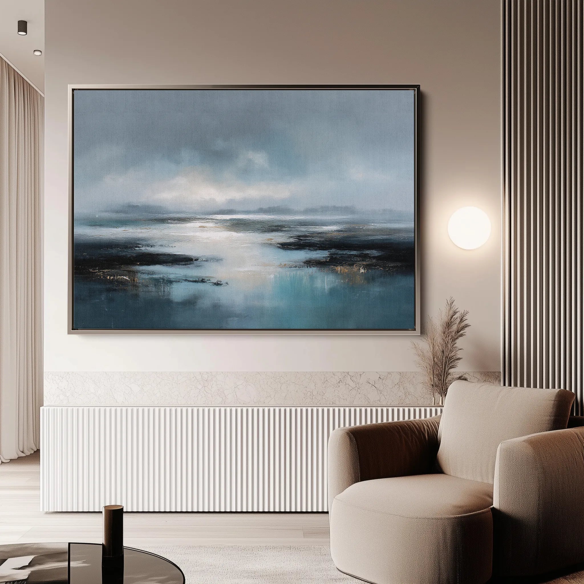 Abstract 1586 Canvas Art 18" x 24" / 45 x 60 cm / Black