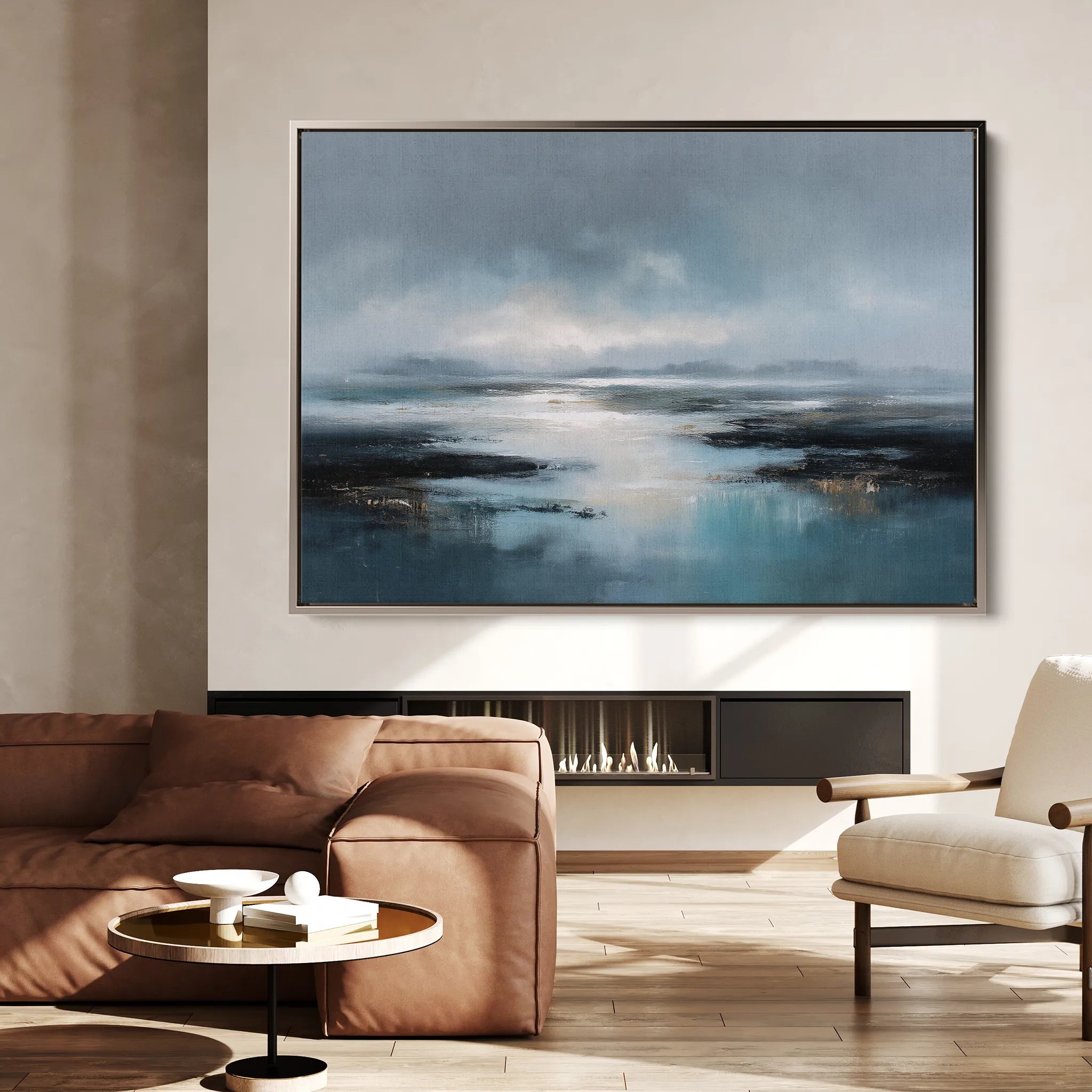 Abstract 1586 Canvas Art 18" x 24" / 45 x 60 cm / Black