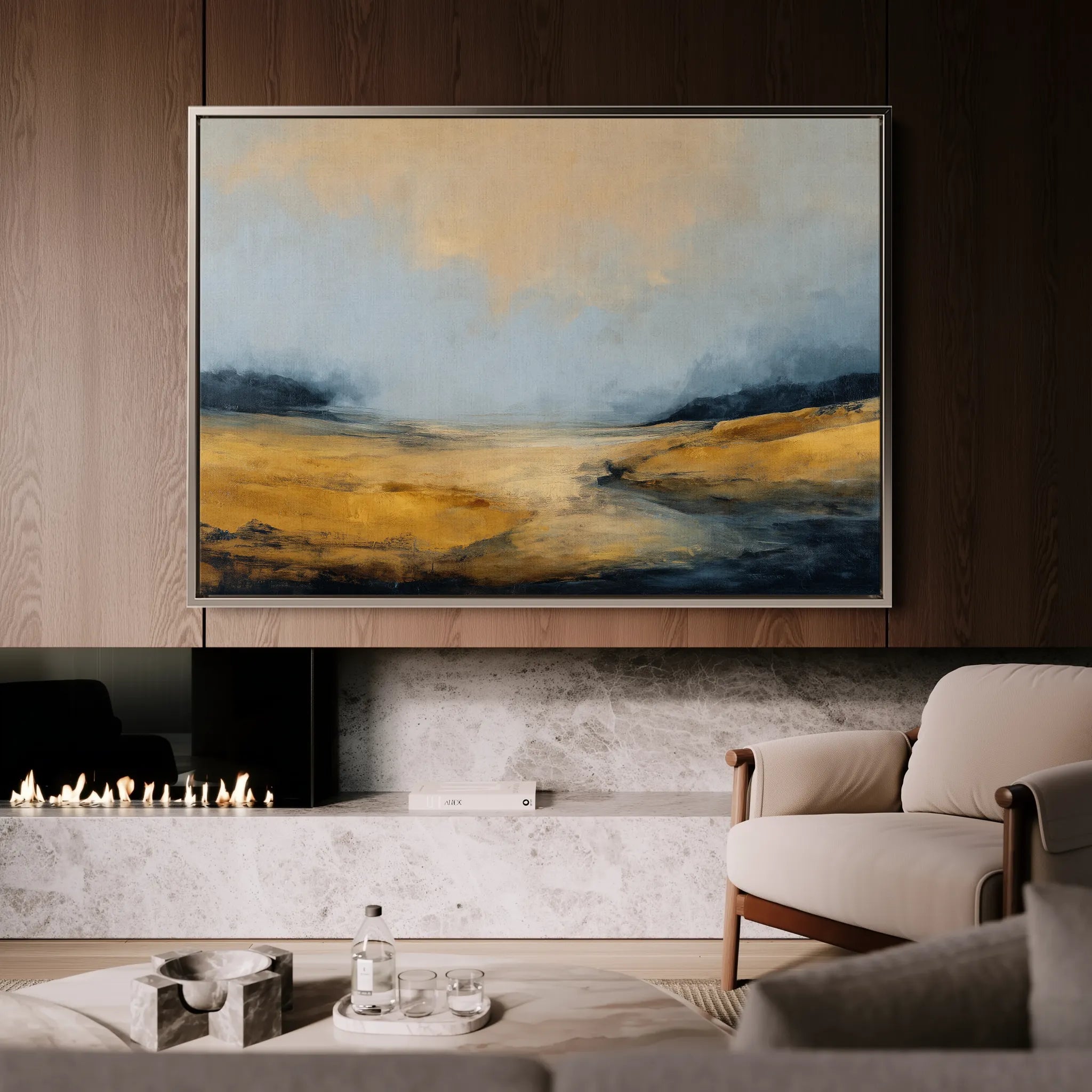 Abstract 1587 Canvas Art 18" x 24" / 45 x 60 cm / Black