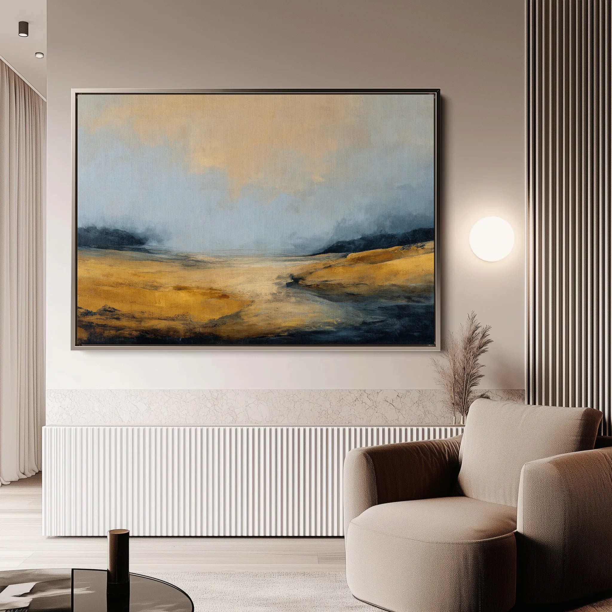 Abstract 1587 Canvas Art 18" x 24" / 45 x 60 cm / Black