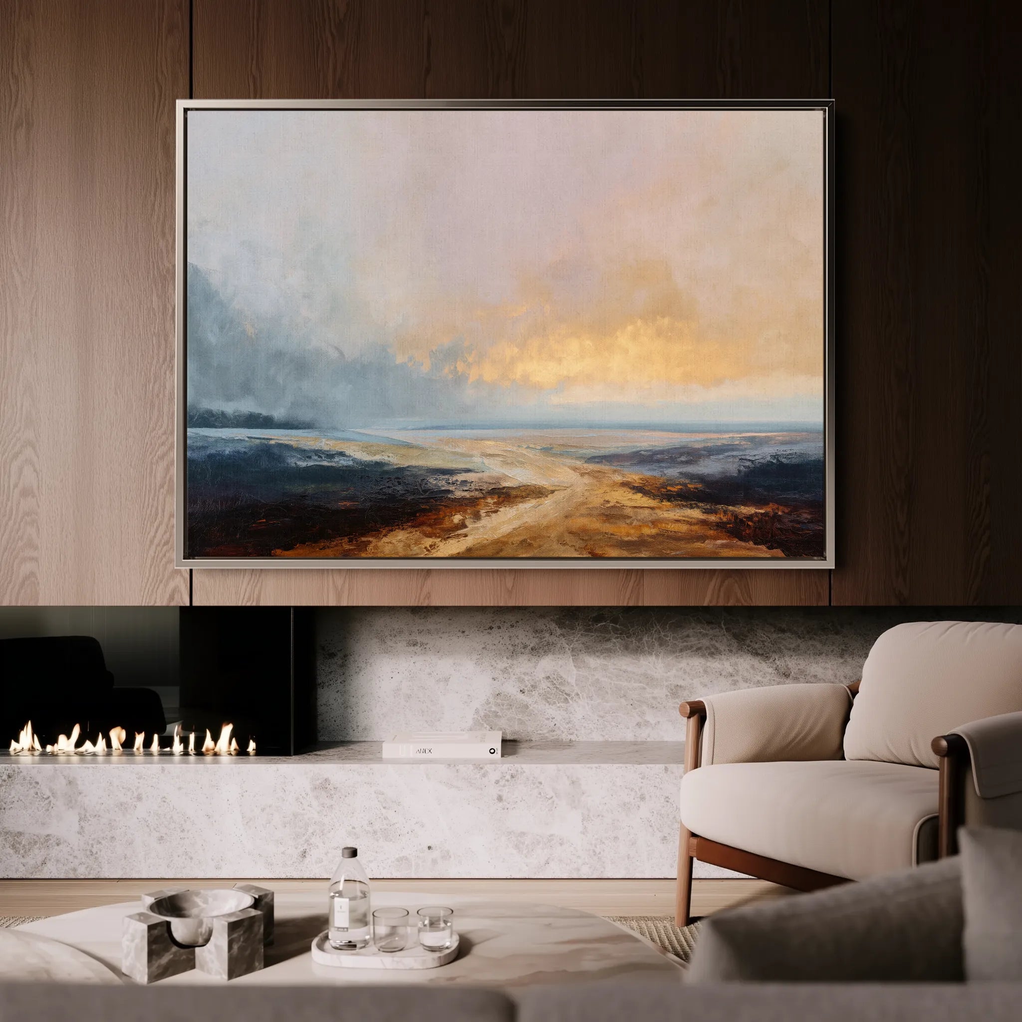 Abstract 1588 Canvas Art 18" x 24" / 45 x 60 cm / Black