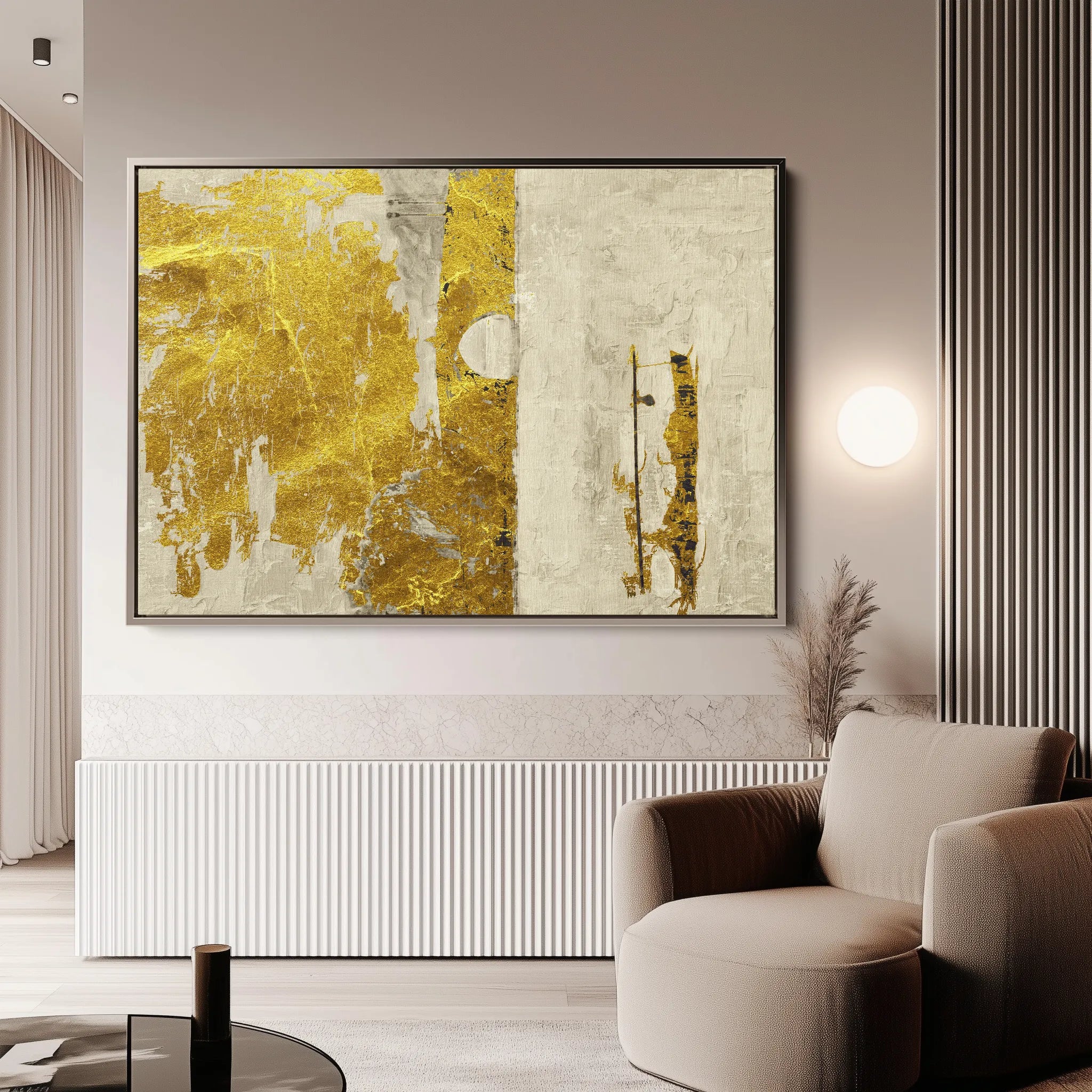 Abstract 159 Canvas Art 18" x 24" / 45 x 60 cm / Black