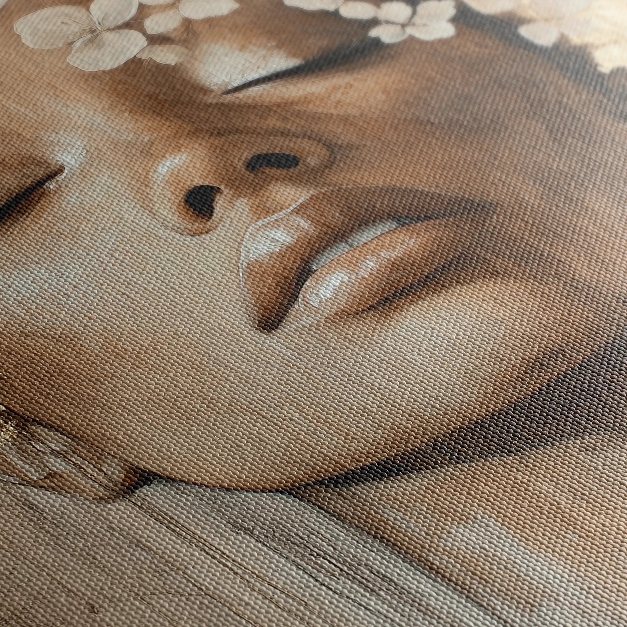 Portrait 159 Canvas Art 18" x 24" / 45 x 60 cm / Black