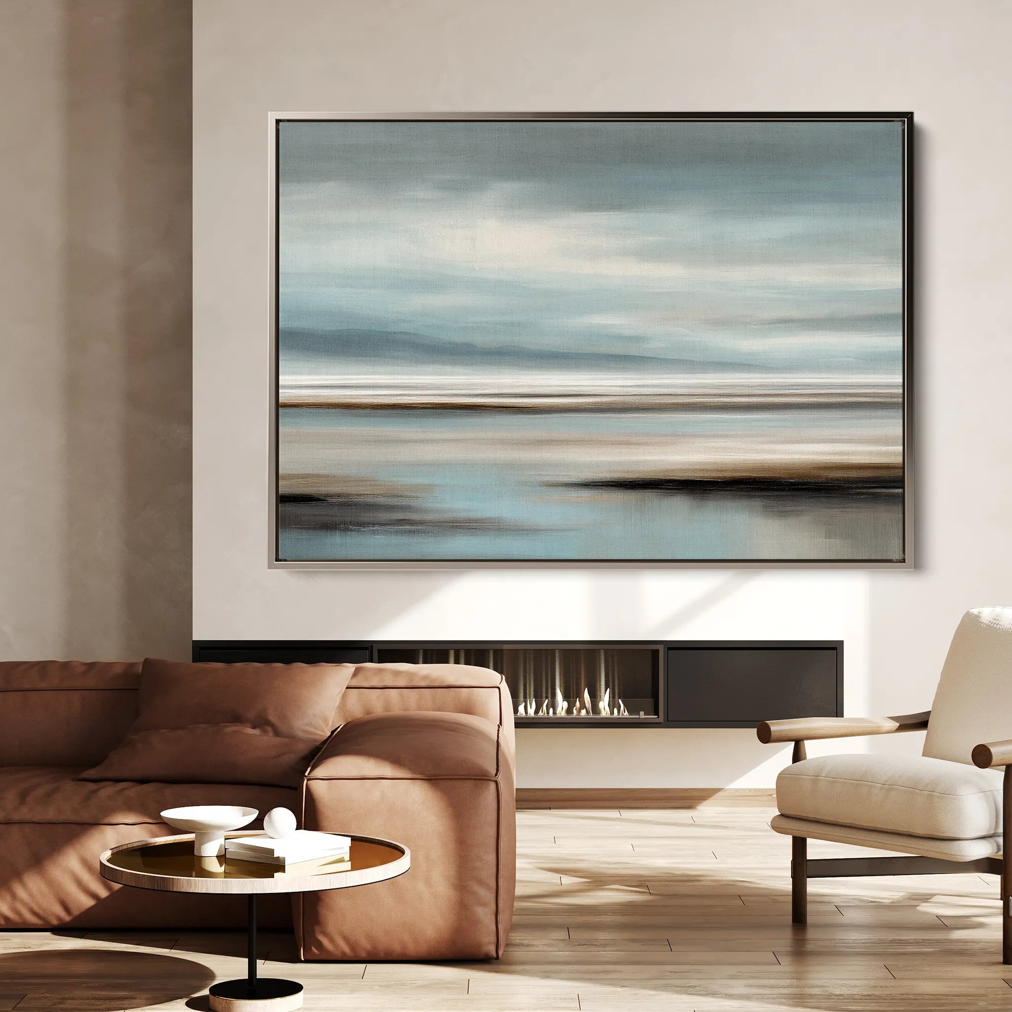 Abstract 1591 Canvas Art 18" x 24" / 45 x 60 cm / Black