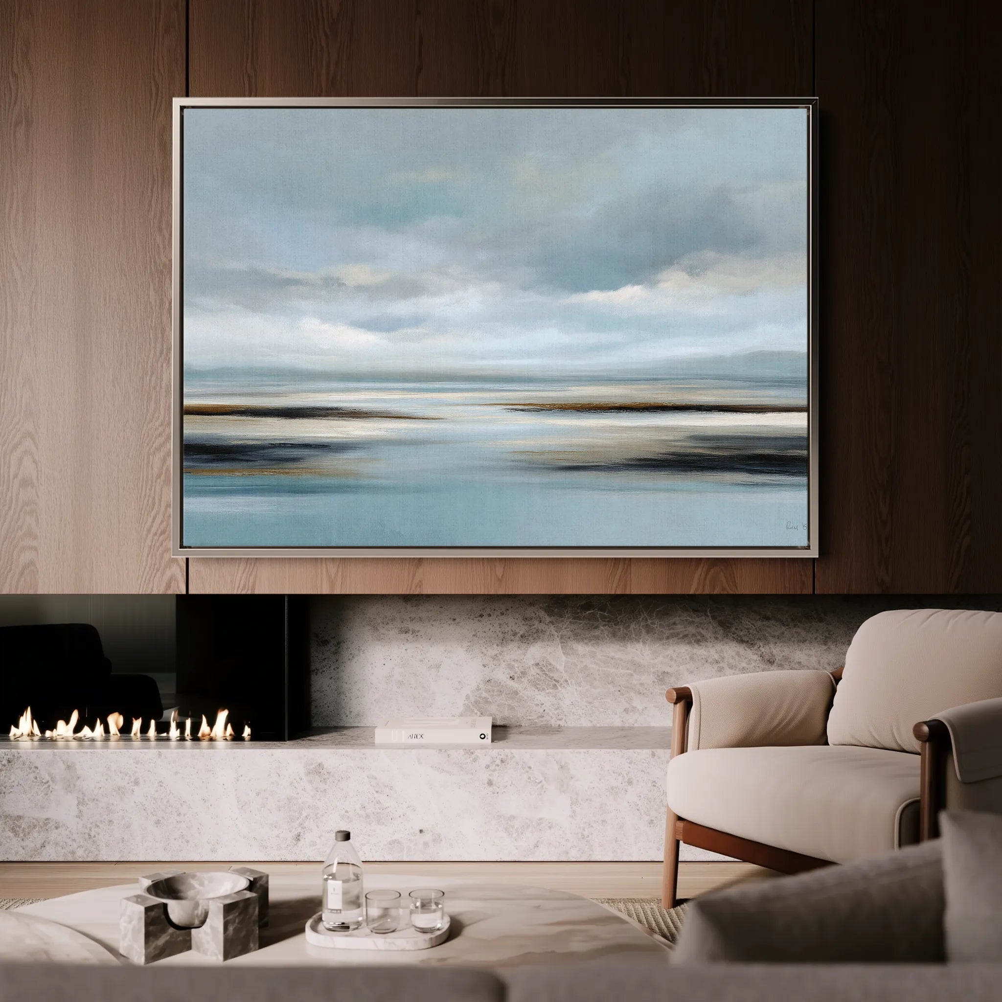 Abstract 1592 Canvas Art 18" x 24" / 45 x 60 cm / Black