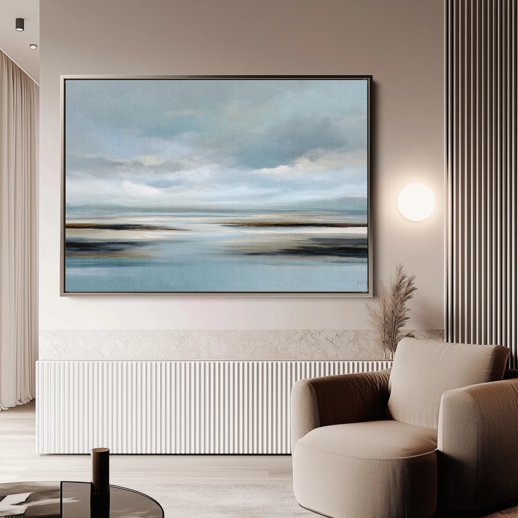 Abstract 1592 Canvas Art 18" x 24" / 45 x 60 cm / Black