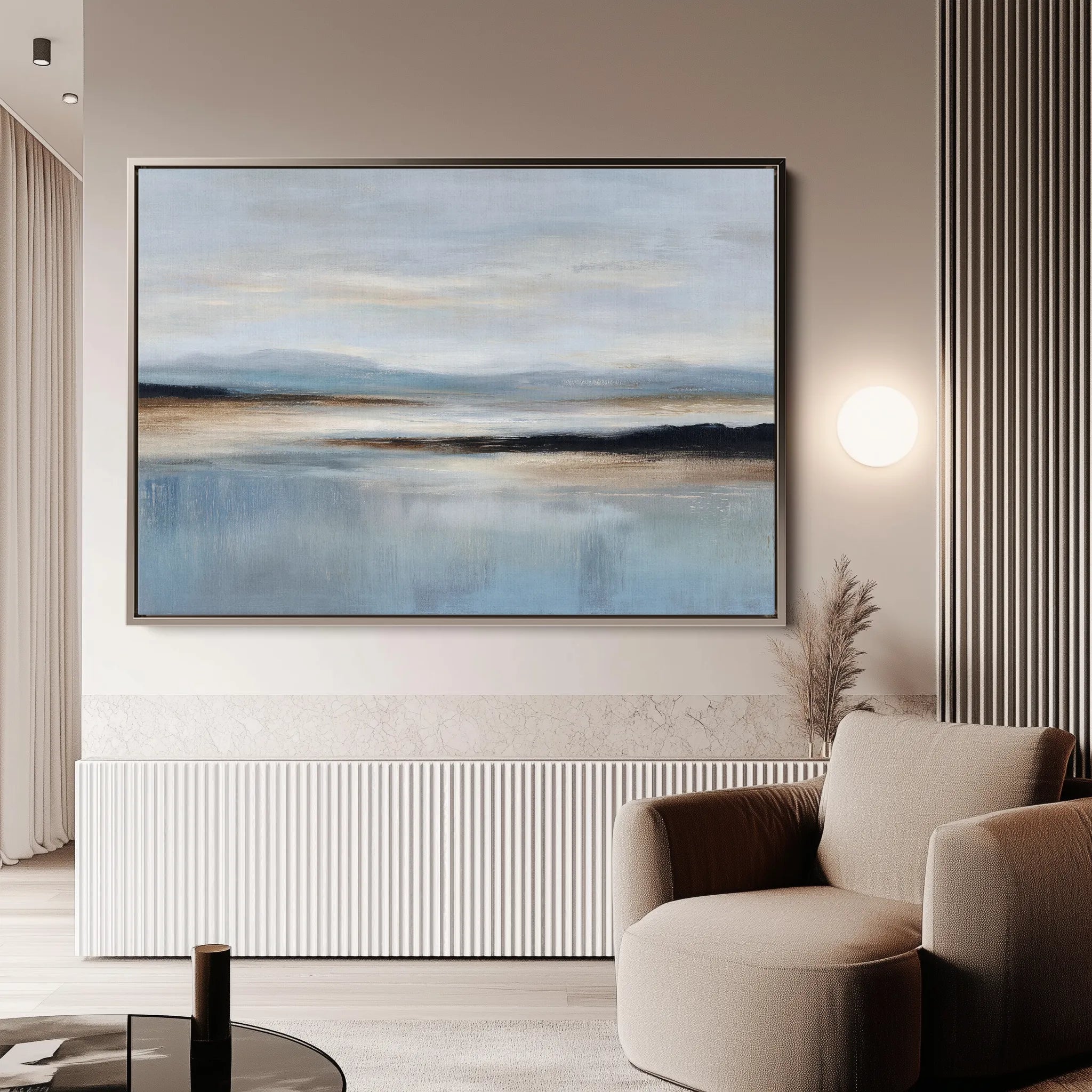 Abstract 1594 Canvas Art 18" x 24" / 45 x 60 cm / Black