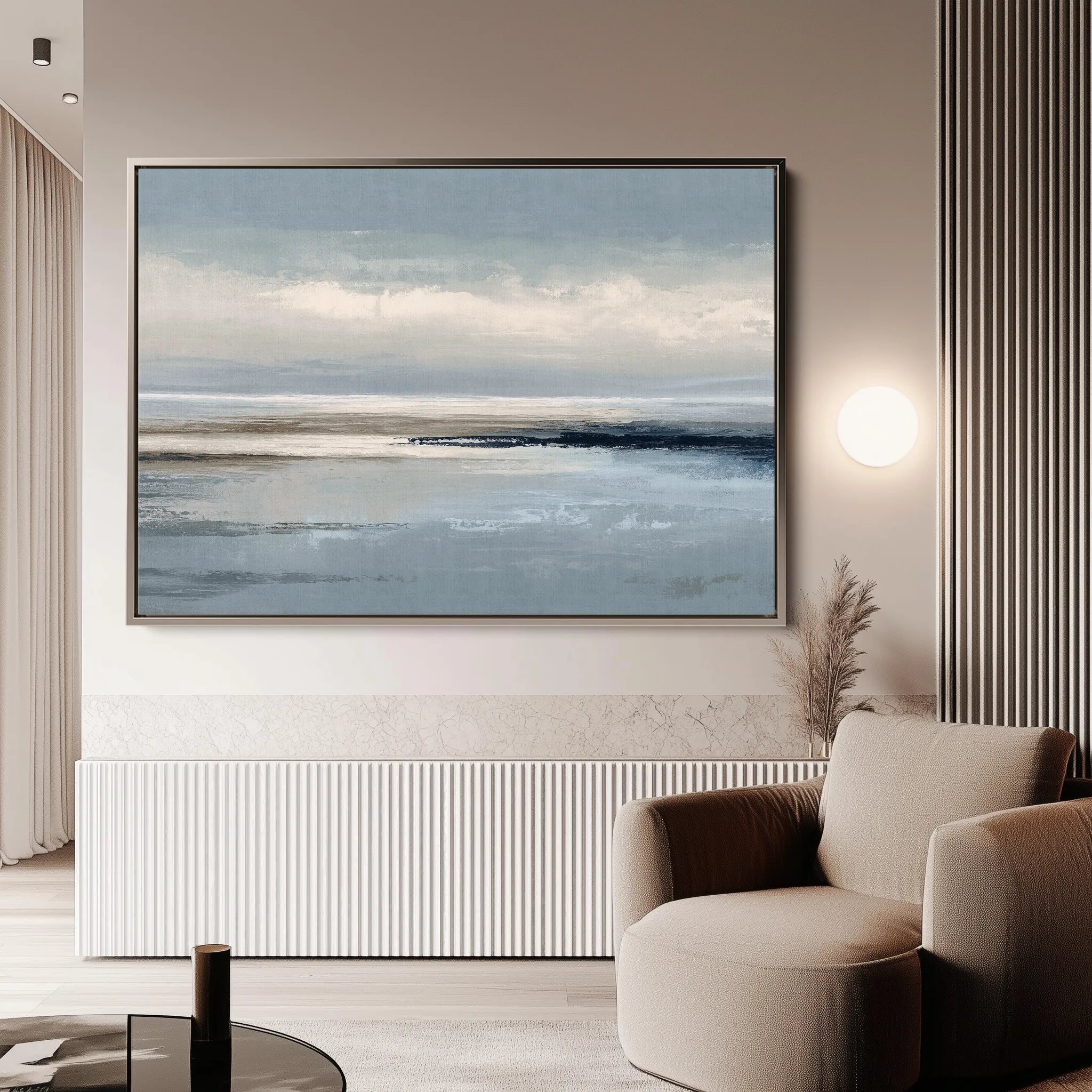 Abstract 1595 Canvas Art 18" x 24" / 45 x 60 cm / Black