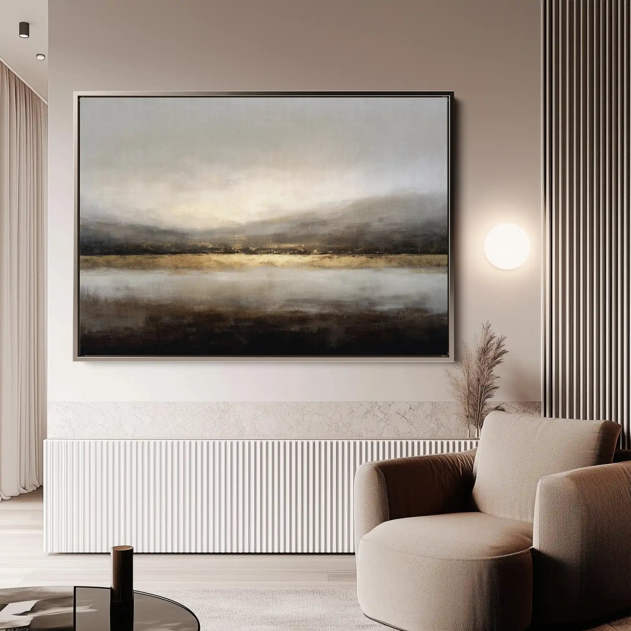 Abstract 1596 Canvas Art 18" x 24" / 45 x 60 cm / Black