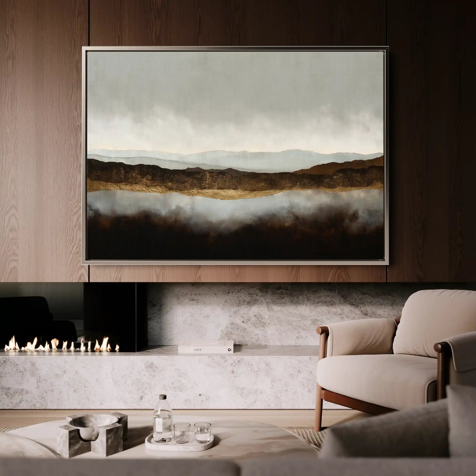 Abstract 1597 Canvas Art 18" x 24" / 45 x 60 cm / Black