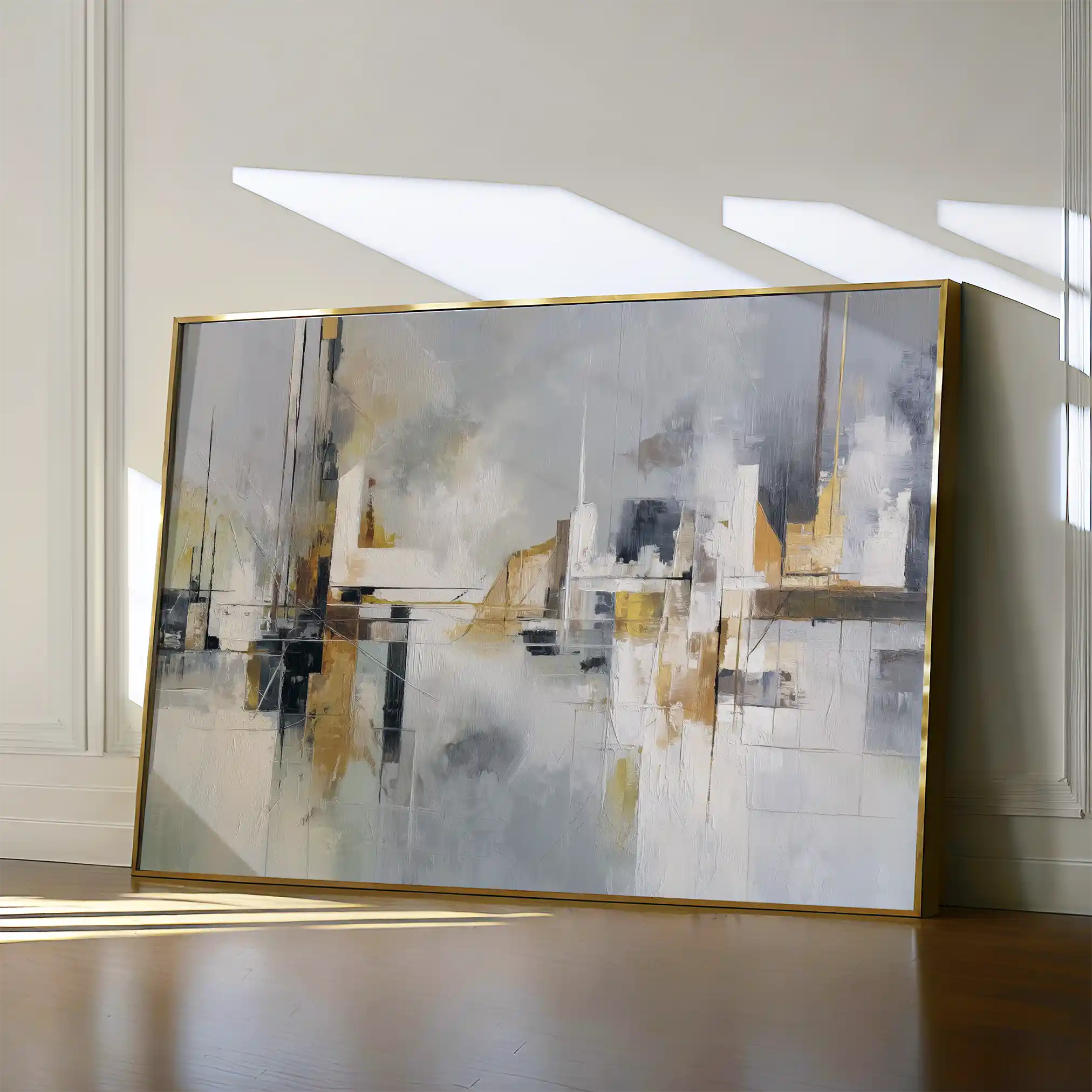 Abstract 1599 Canvas Art 18" x 24" / 45 x 60 cm / Black