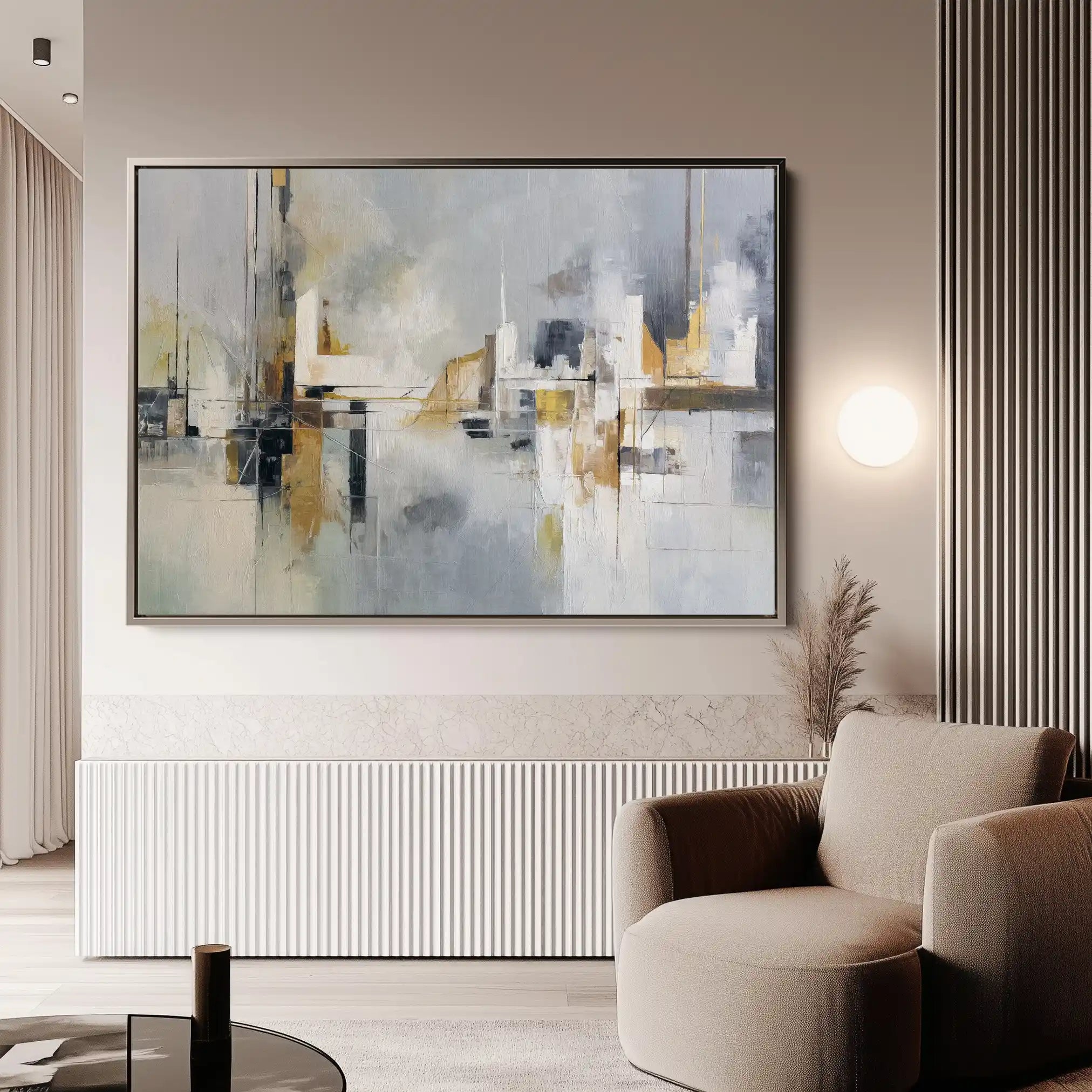 Abstract 1599 Canvas Art 18" x 24" / 45 x 60 cm / Black