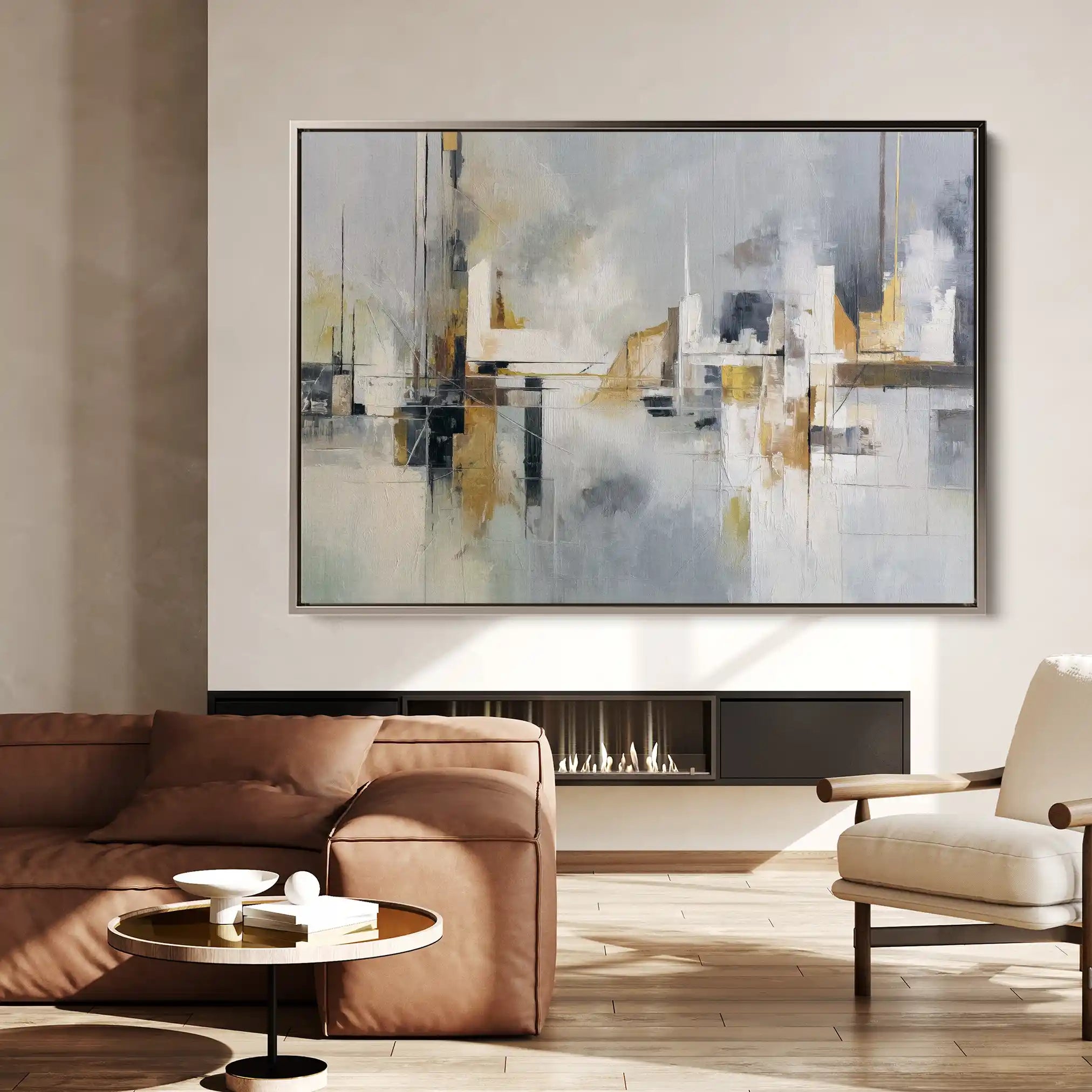 Abstract 1599 Canvas Art 18" x 24" / 45 x 60 cm / Black