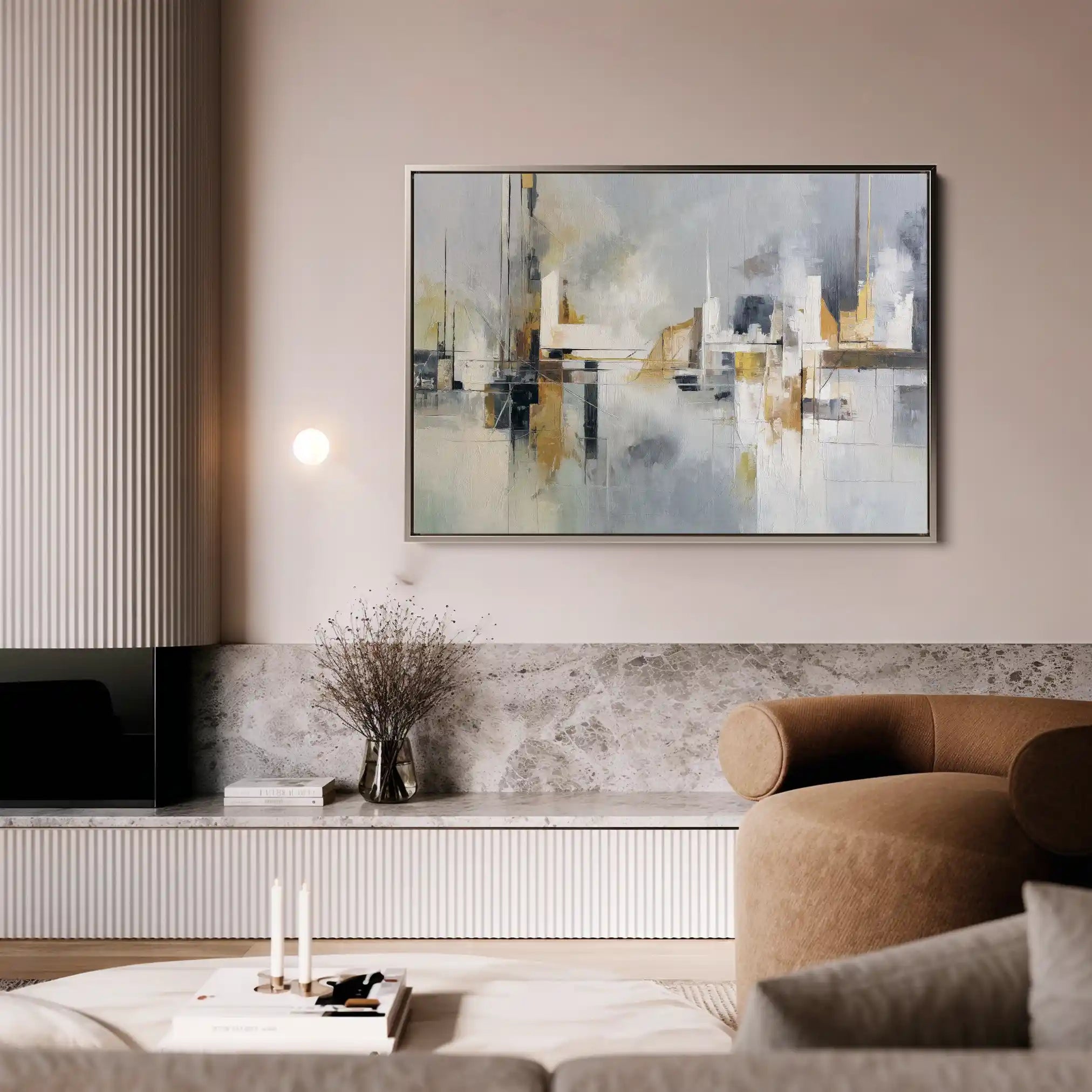 Abstract 1599 Canvas Art 18" x 24" / 45 x 60 cm / Black