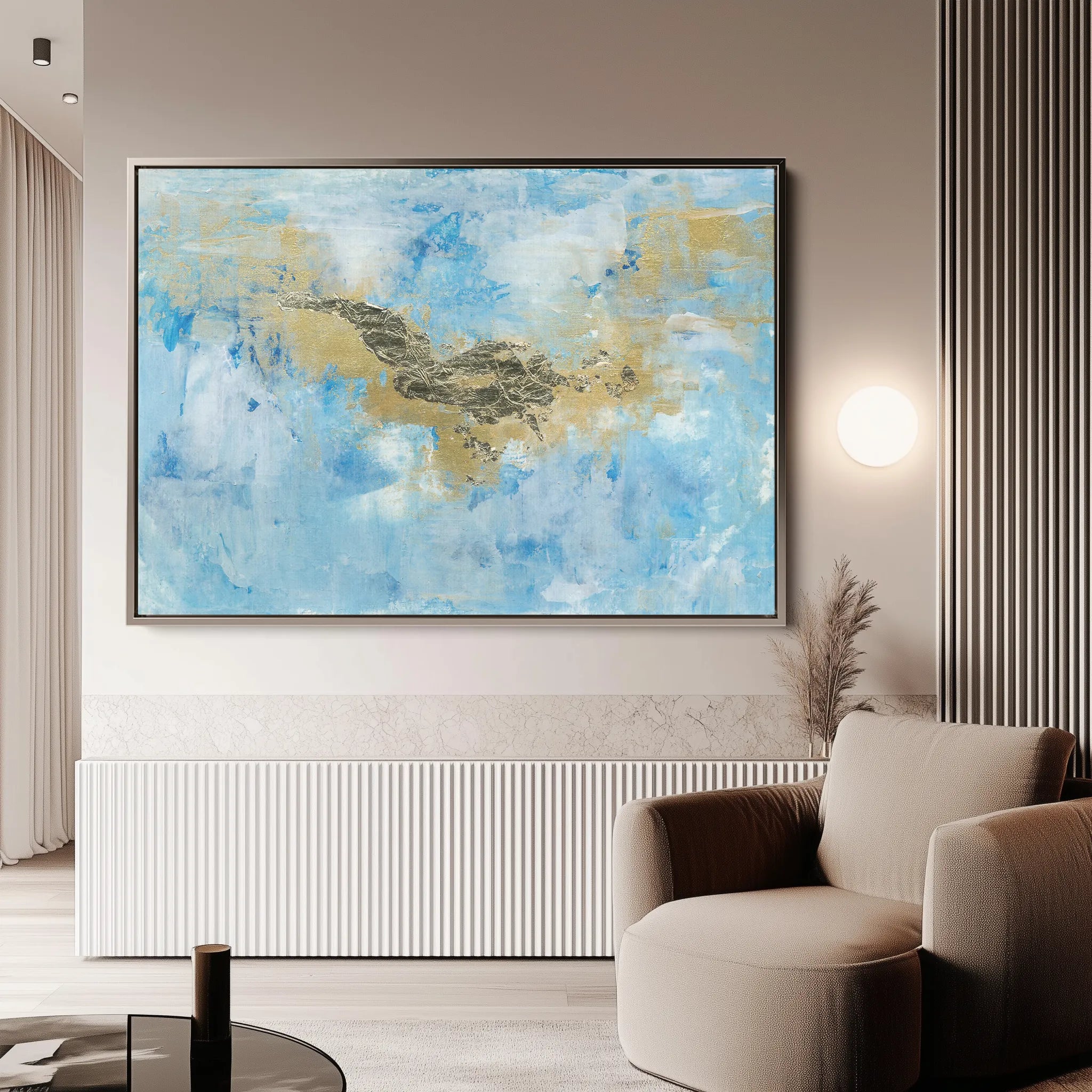 Abstract 160 Canvas Art 18" x 24" / 45 x 60 cm / Black