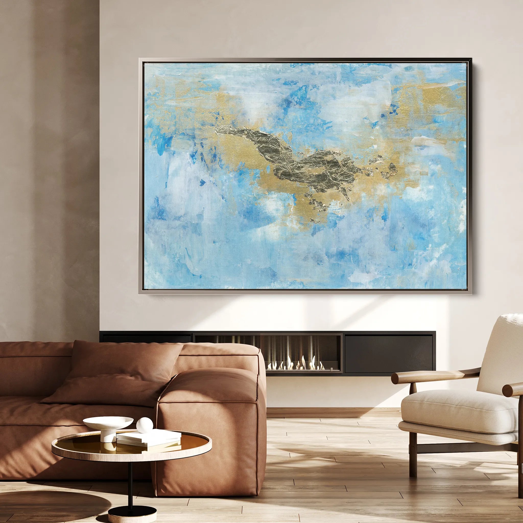 Abstract 160 Canvas Art 18" x 24" / 45 x 60 cm / Black