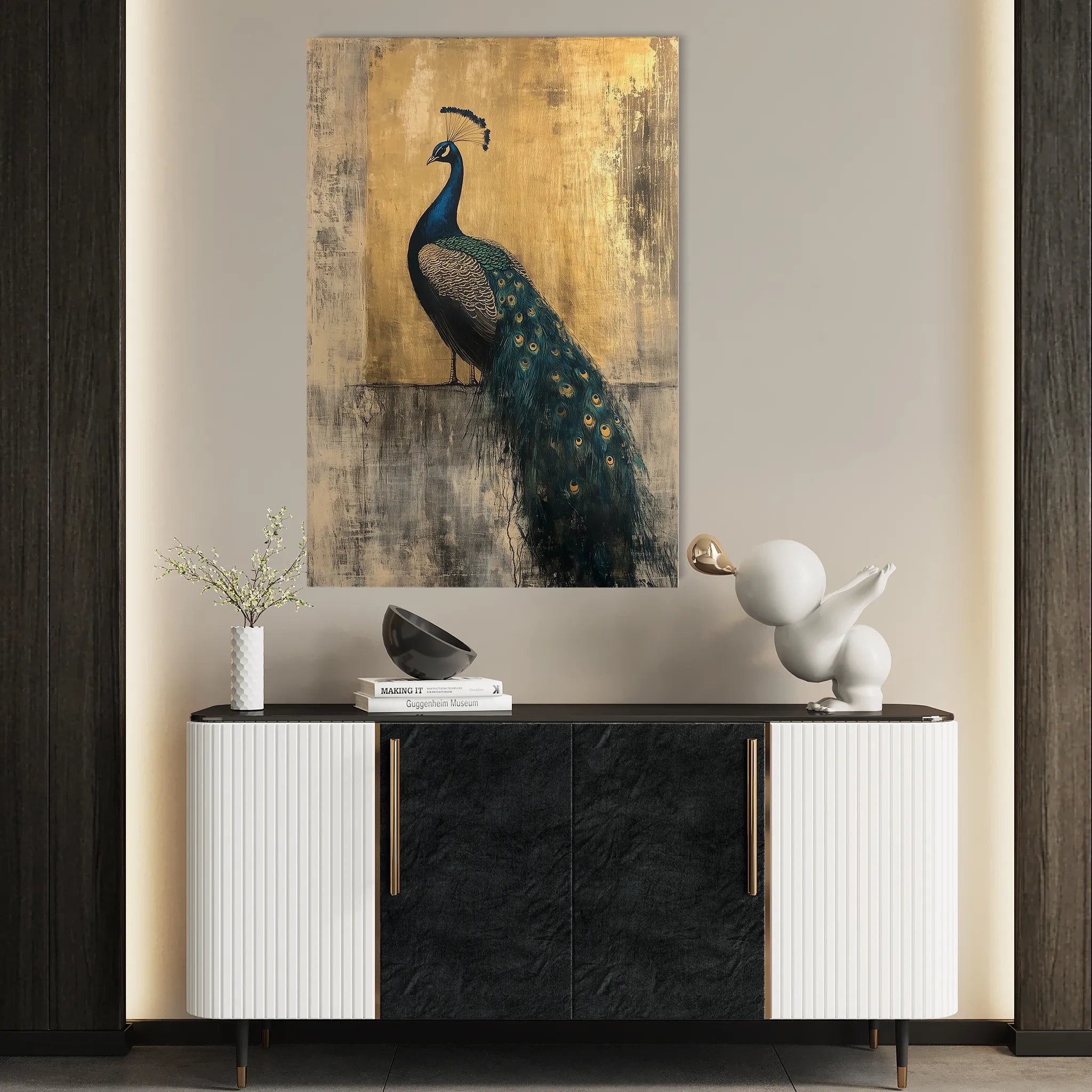 Animals 160 Canvas Art 18" x 24" / 45 x 60 cm / Black
