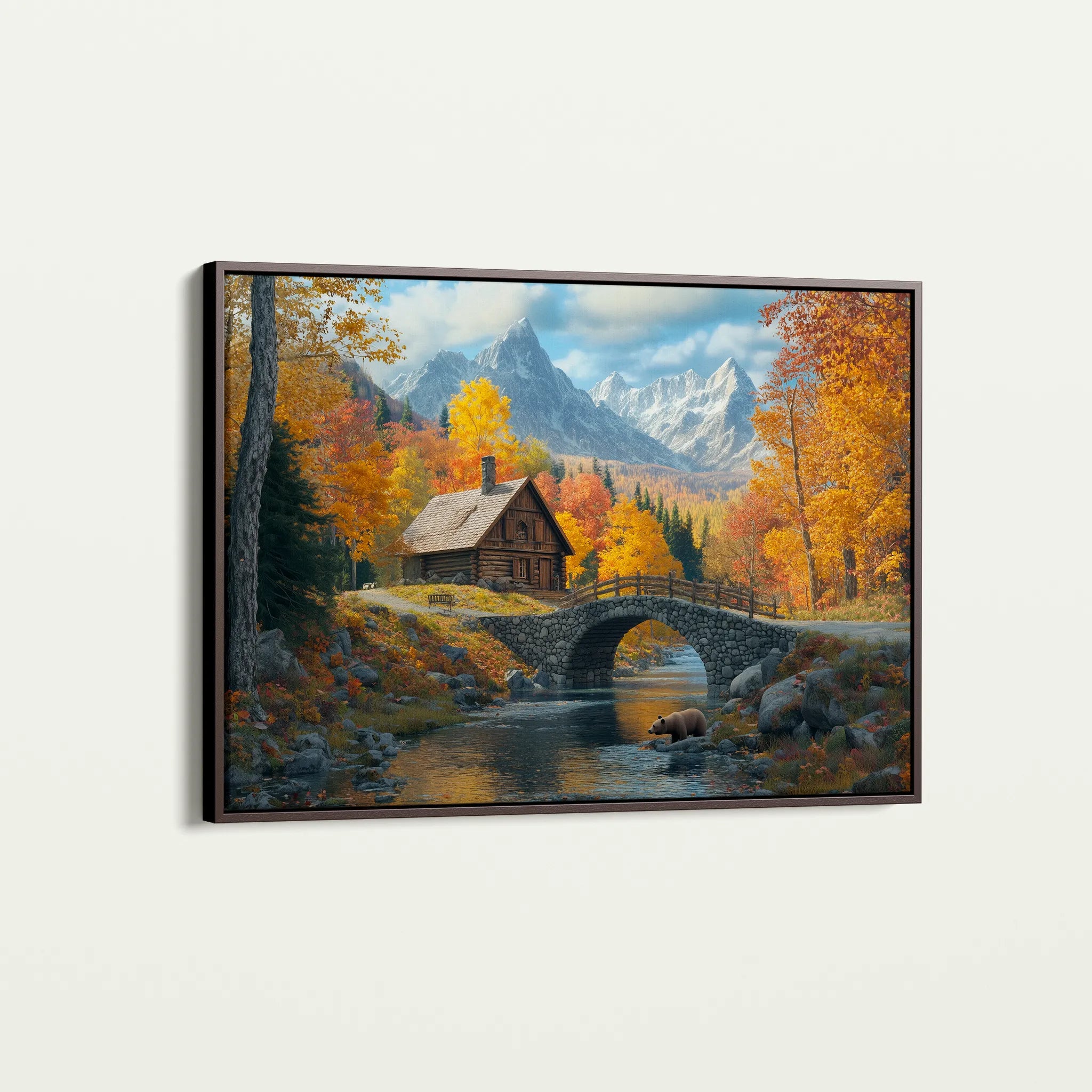Landscape 160 Canvas Art 18" x 24" / 45 x 60 cm / Black