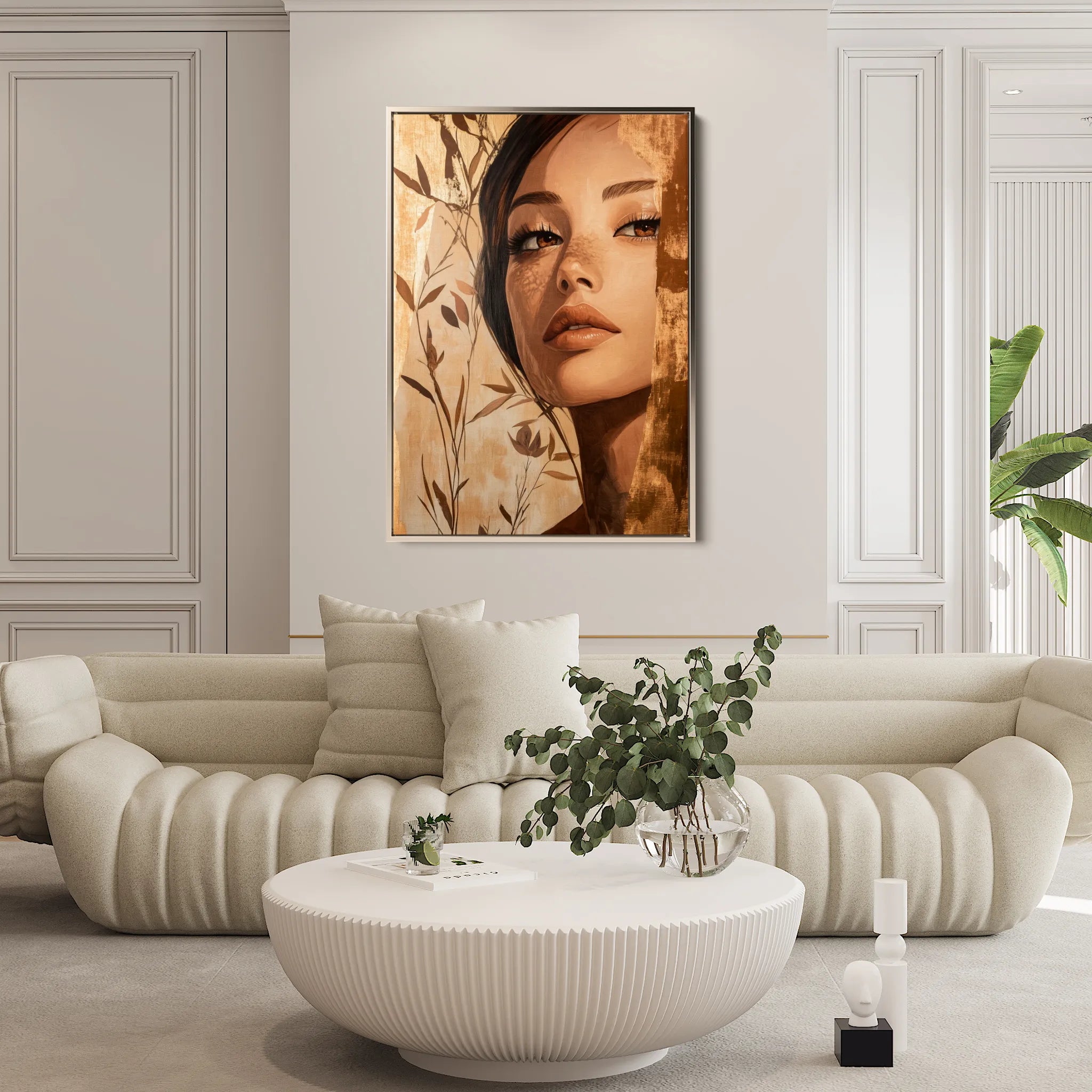 Portrait 160 Canvas Art 18" x 24" / 45 x 60 cm / Black