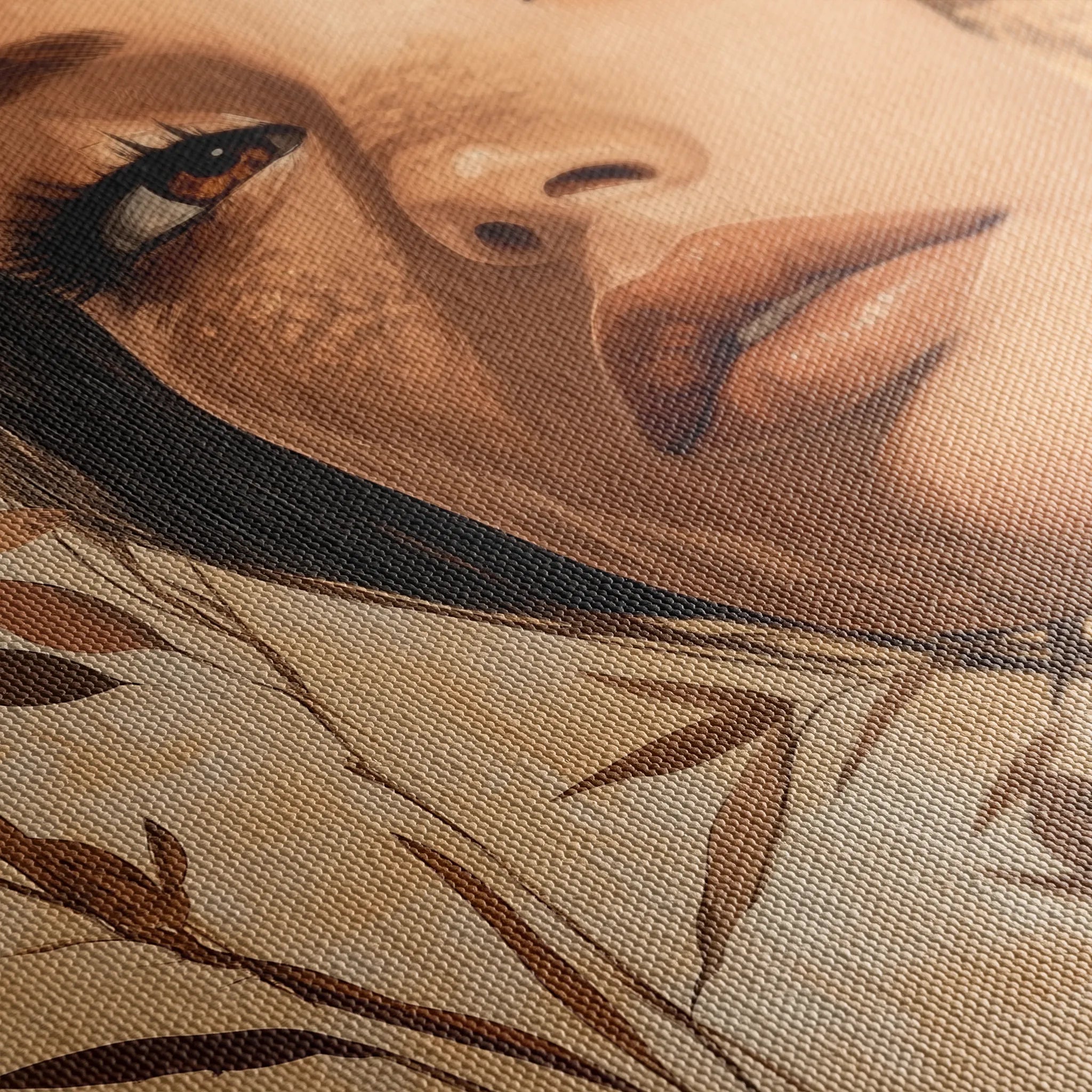 Portrait 160 Canvas Art 18" x 24" / 45 x 60 cm / Black