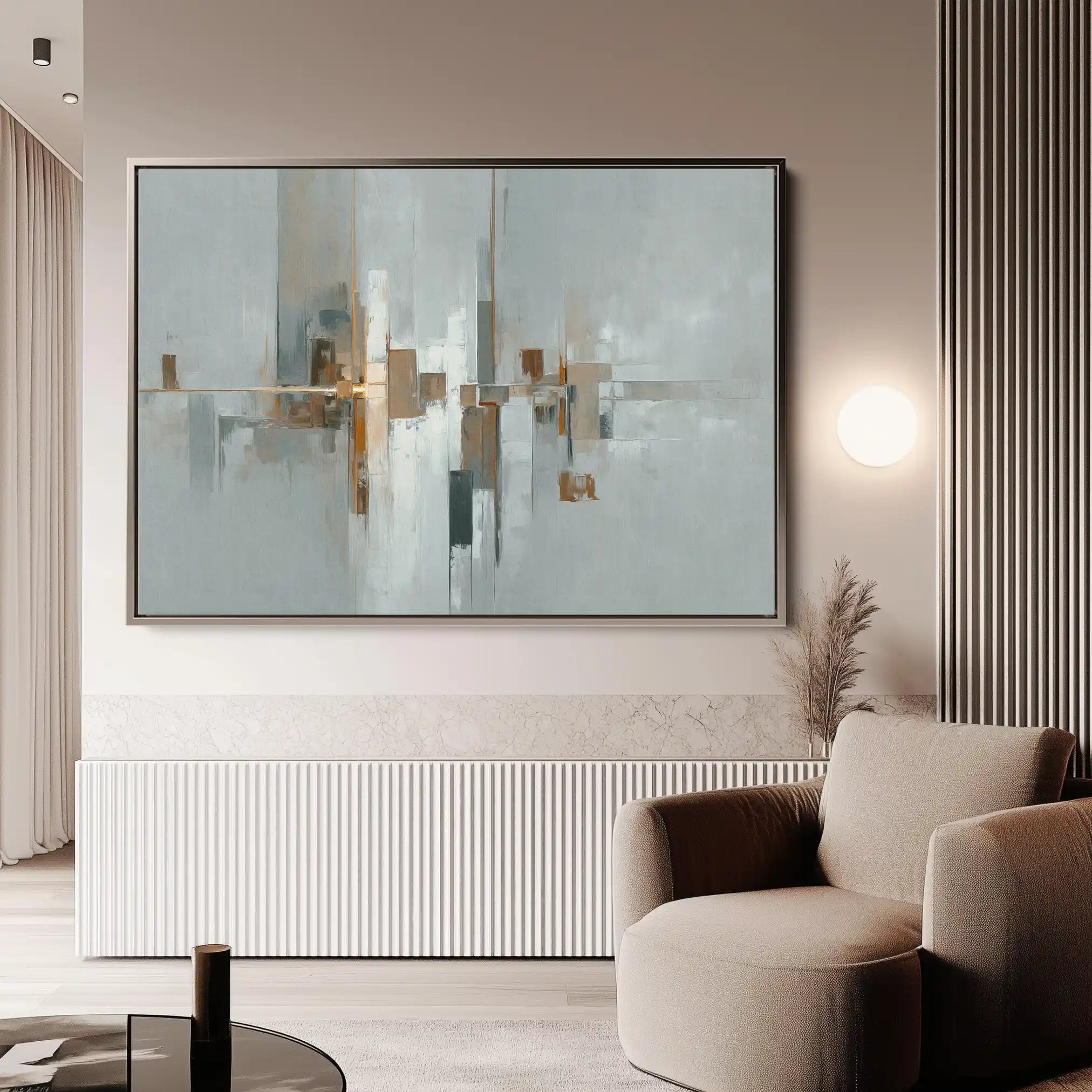 Abstract 1600 Canvas Art 18" x 24" / 45 x 60 cm / Black