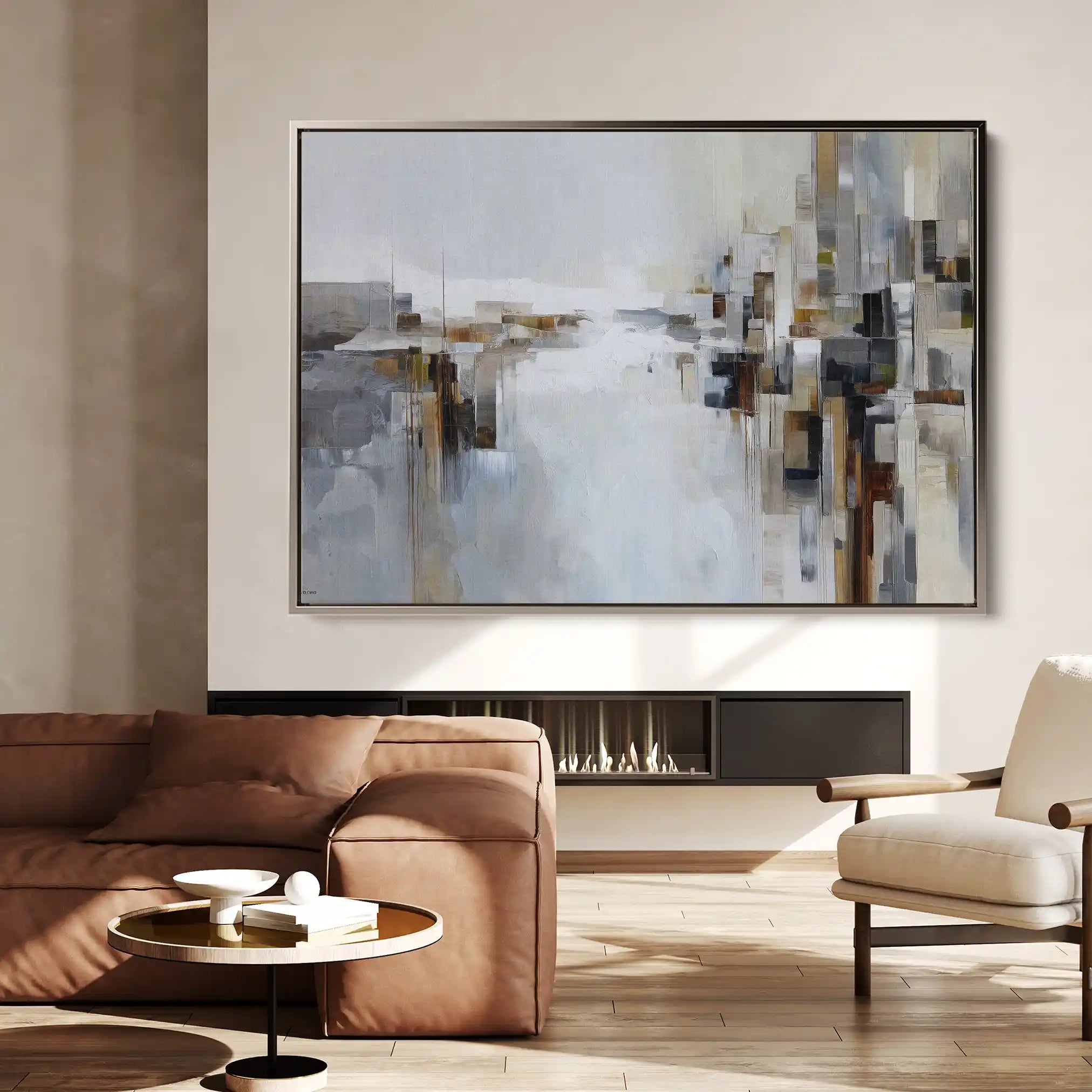 Abstract 1601 Canvas Art 18" x 24" / 45 x 60 cm / Black