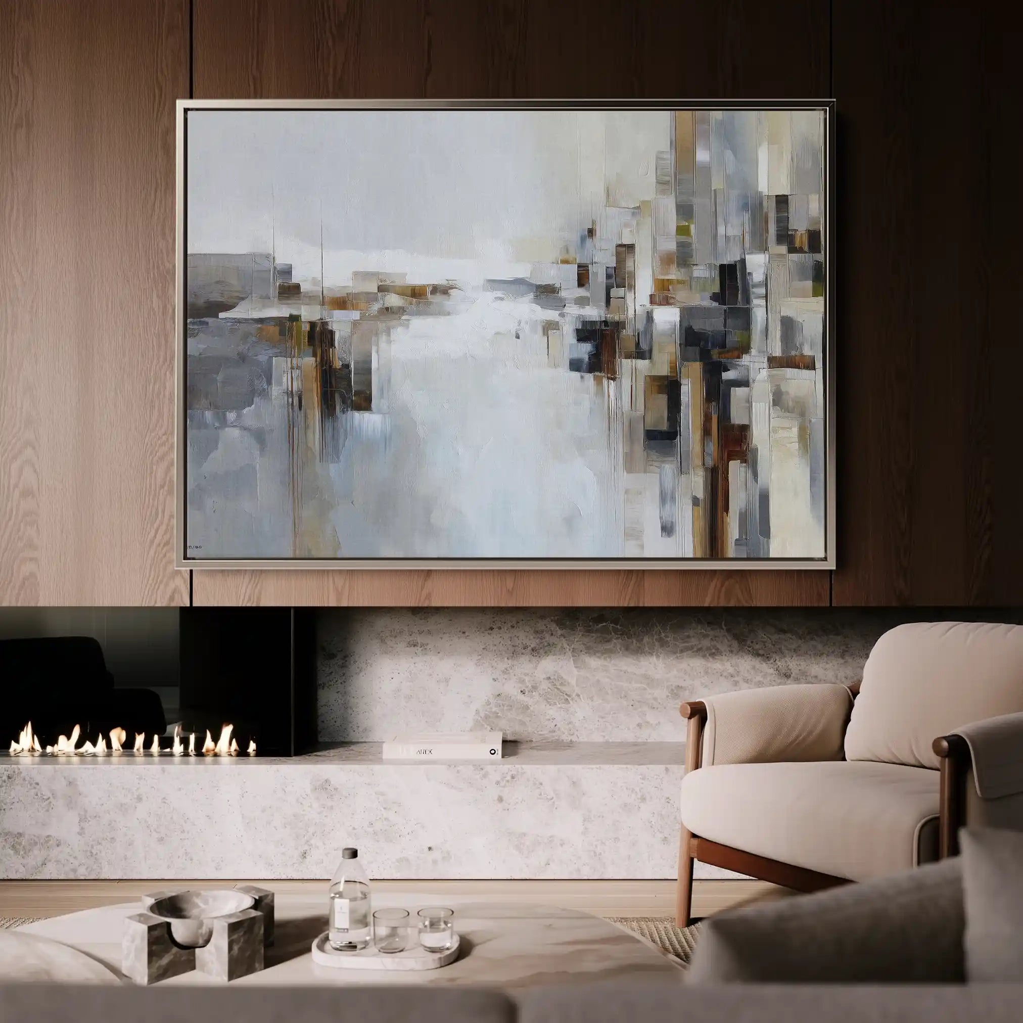 Abstract 1601 Canvas Art 18" x 24" / 45 x 60 cm / Black