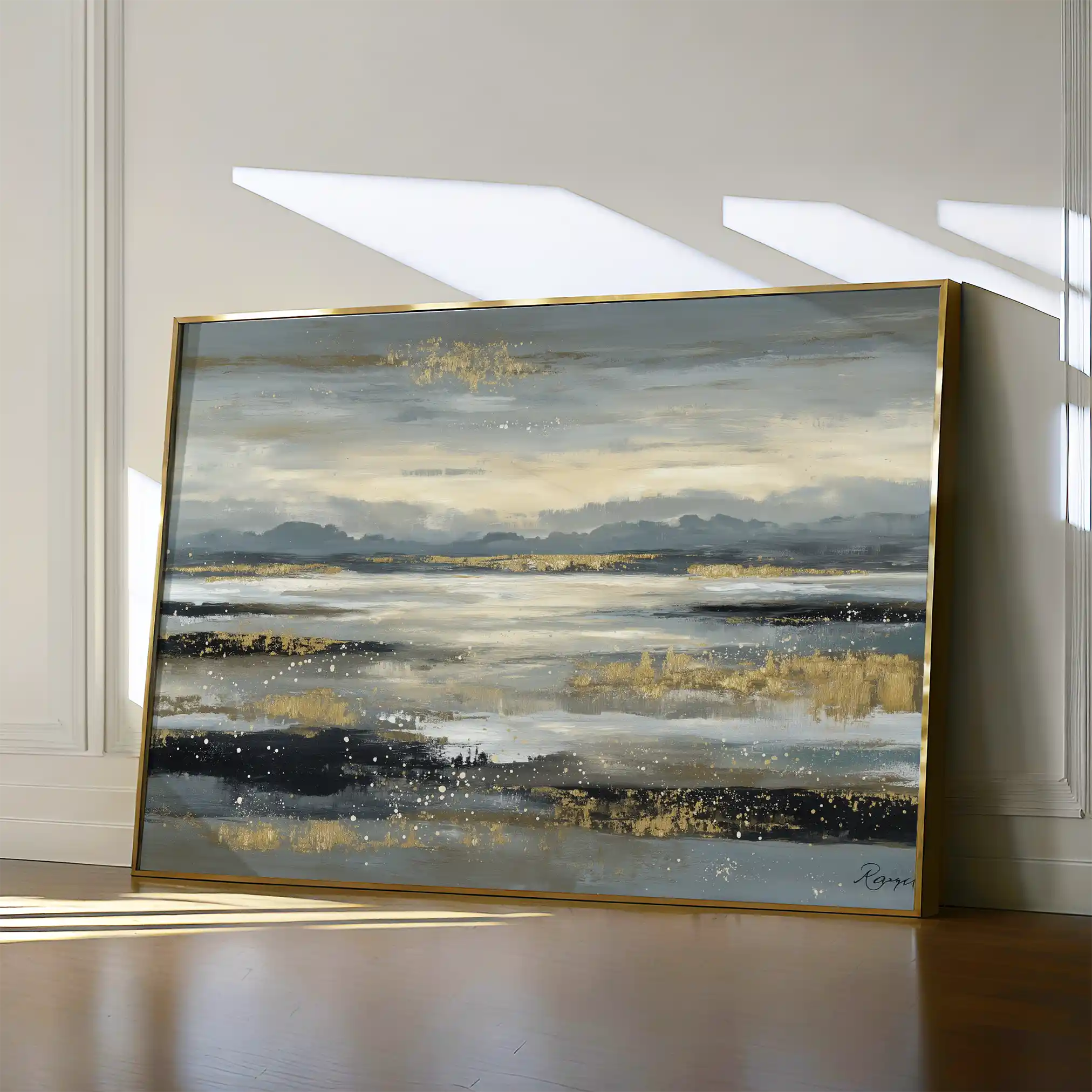 Abstract 1607 Canvas Art 18" x 24" / 45 x 60 cm / Black