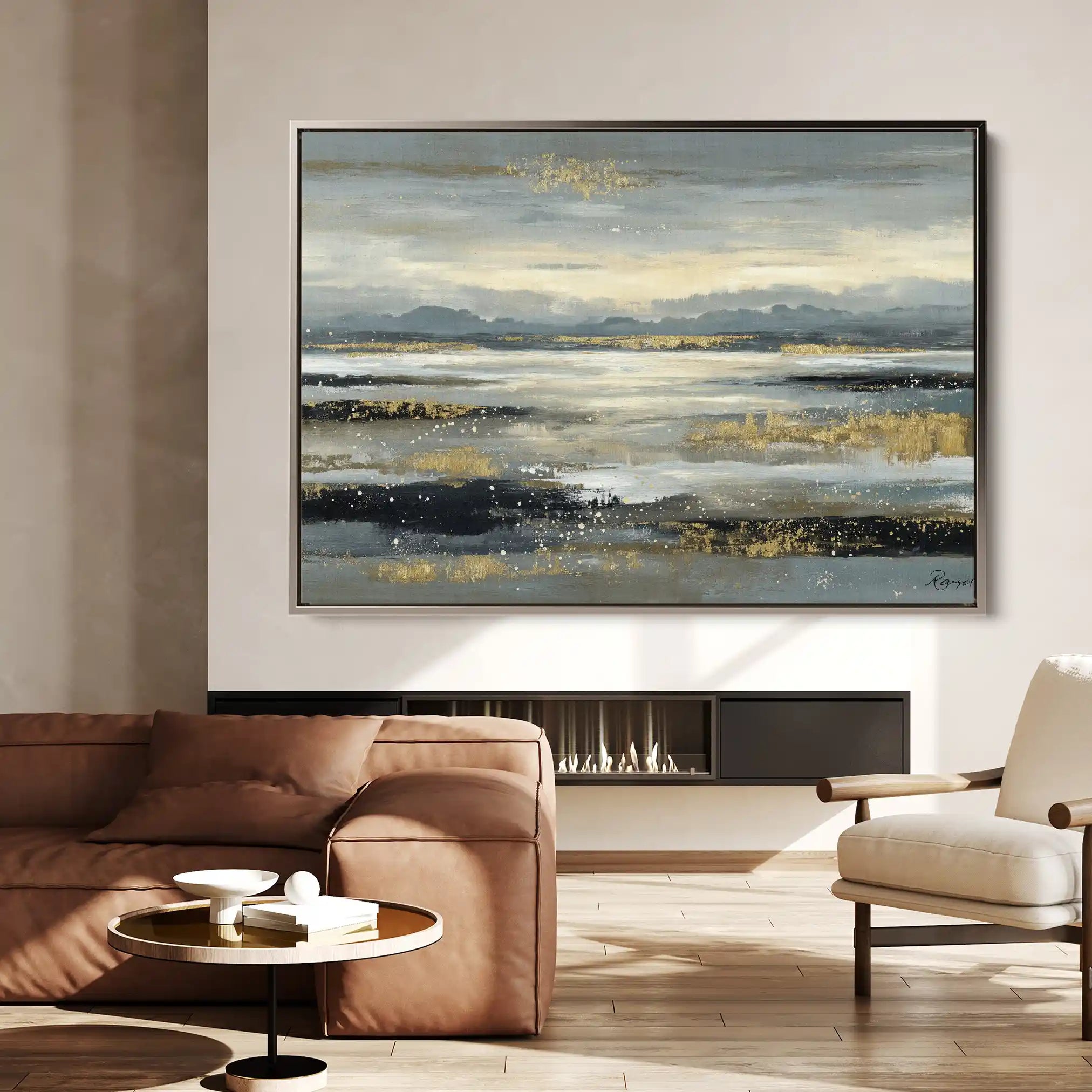 Abstract 1607 Canvas Art 18" x 24" / 45 x 60 cm / Black
