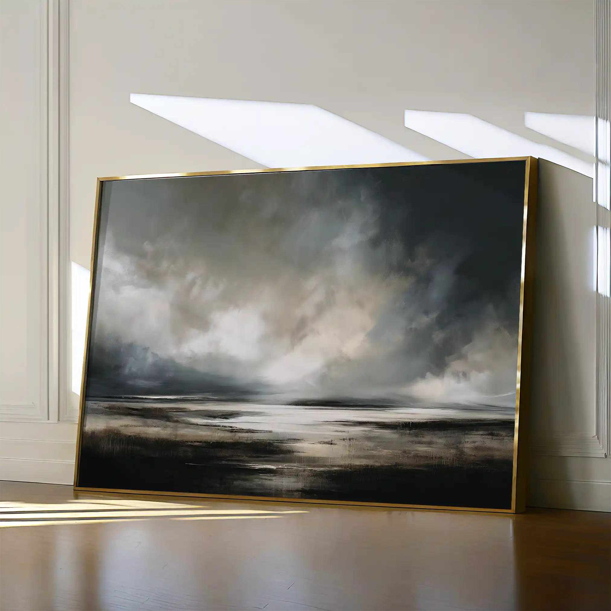 Abstract 1608 Canvas Art 18" x 24" / 45 x 60 cm / Black
