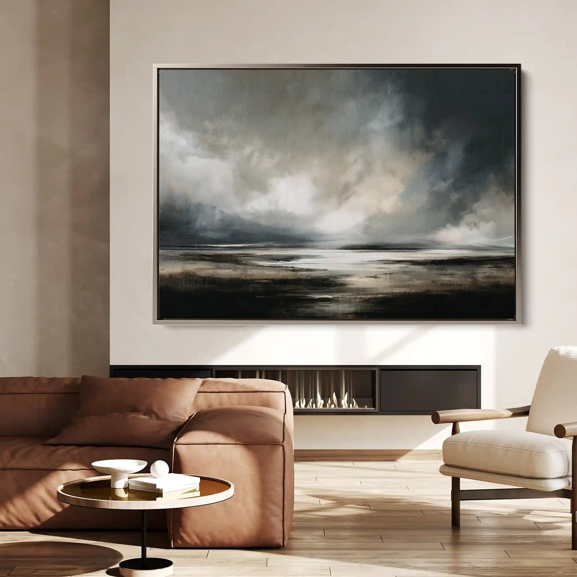 Abstract 1608 Canvas Art 18" x 24" / 45 x 60 cm / Black