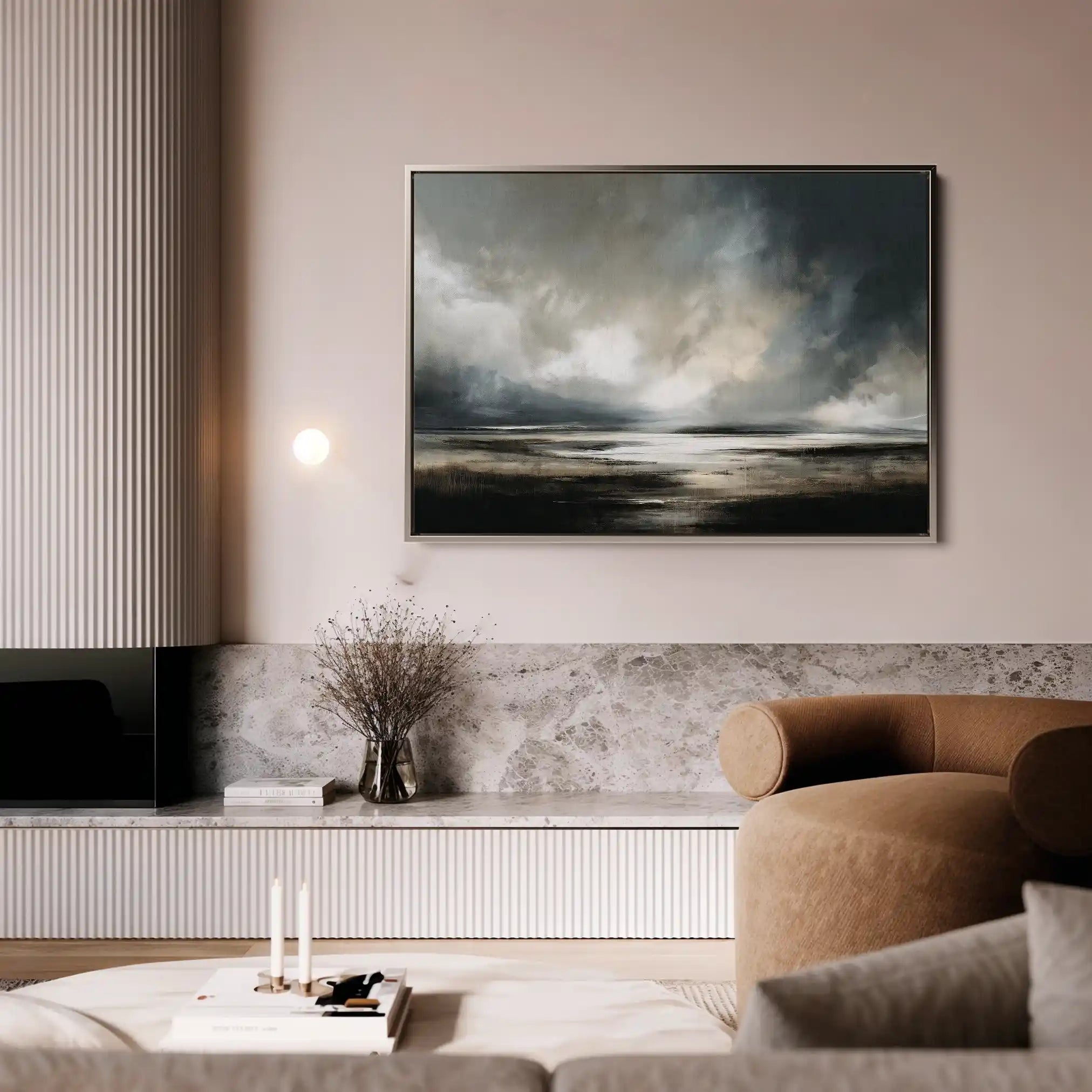 Abstract 1608 Canvas Art 18" x 24" / 45 x 60 cm / Black