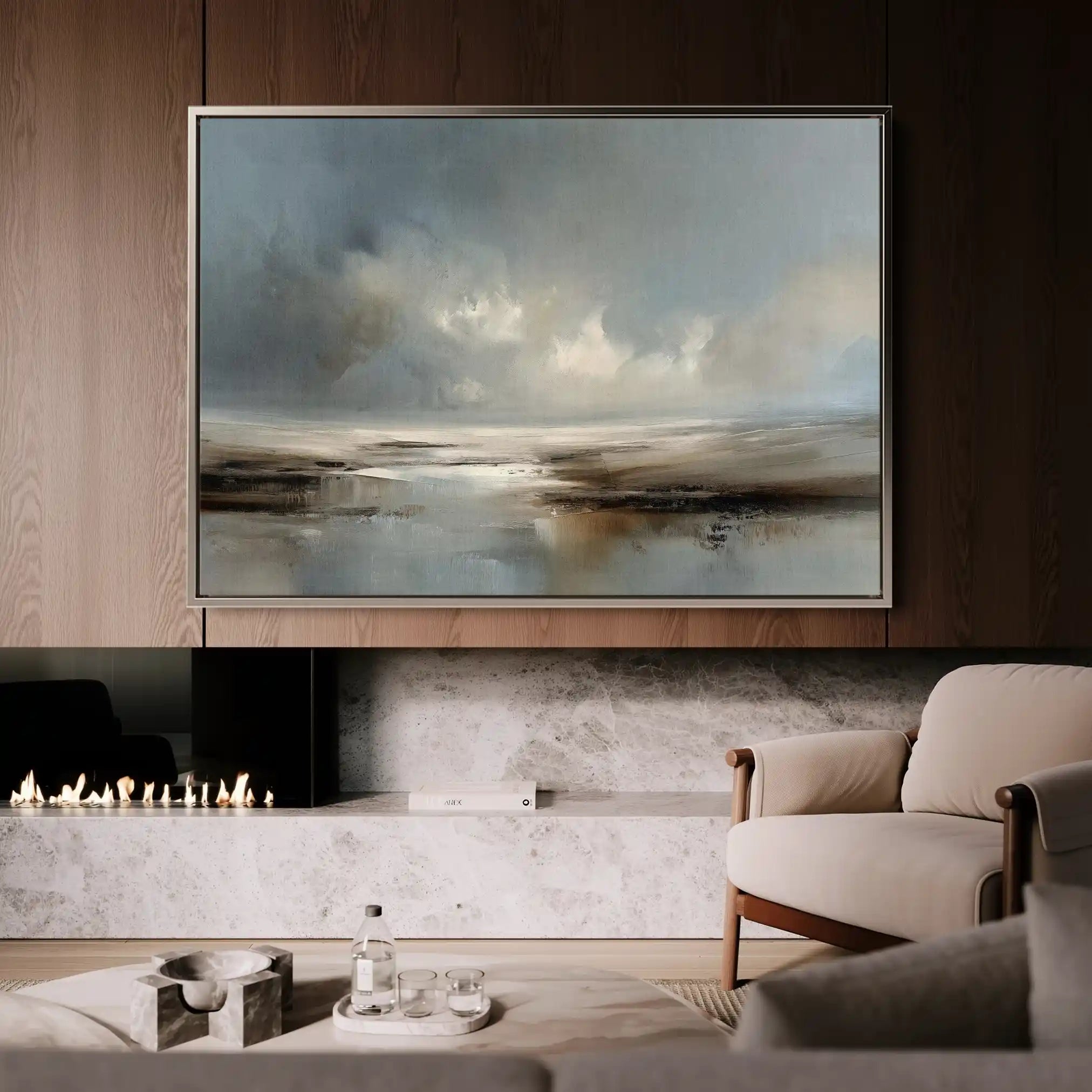 Abstract 1609 Canvas Art 18" x 24" / 45 x 60 cm / Black