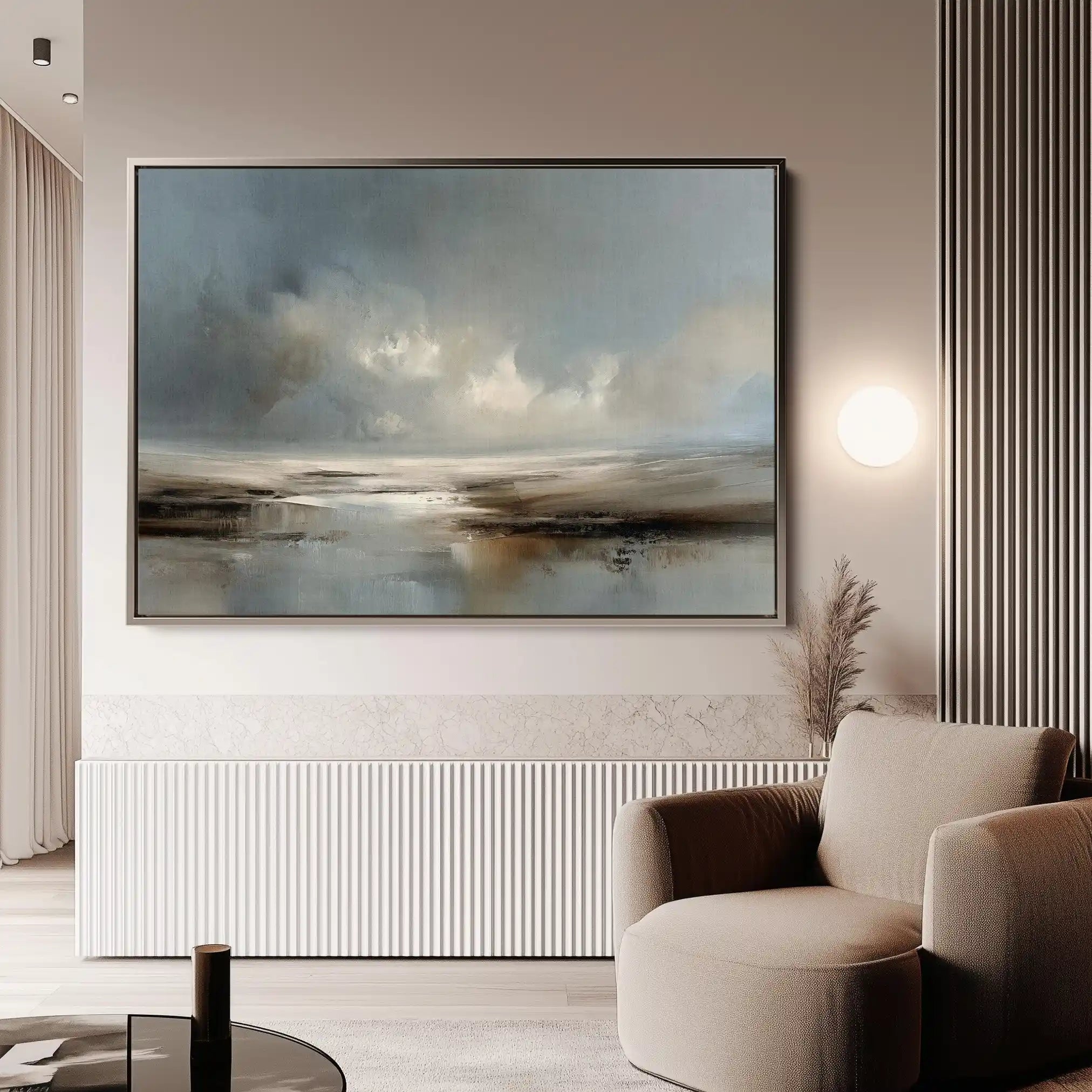 Abstract 1609 Canvas Art 18" x 24" / 45 x 60 cm / Black