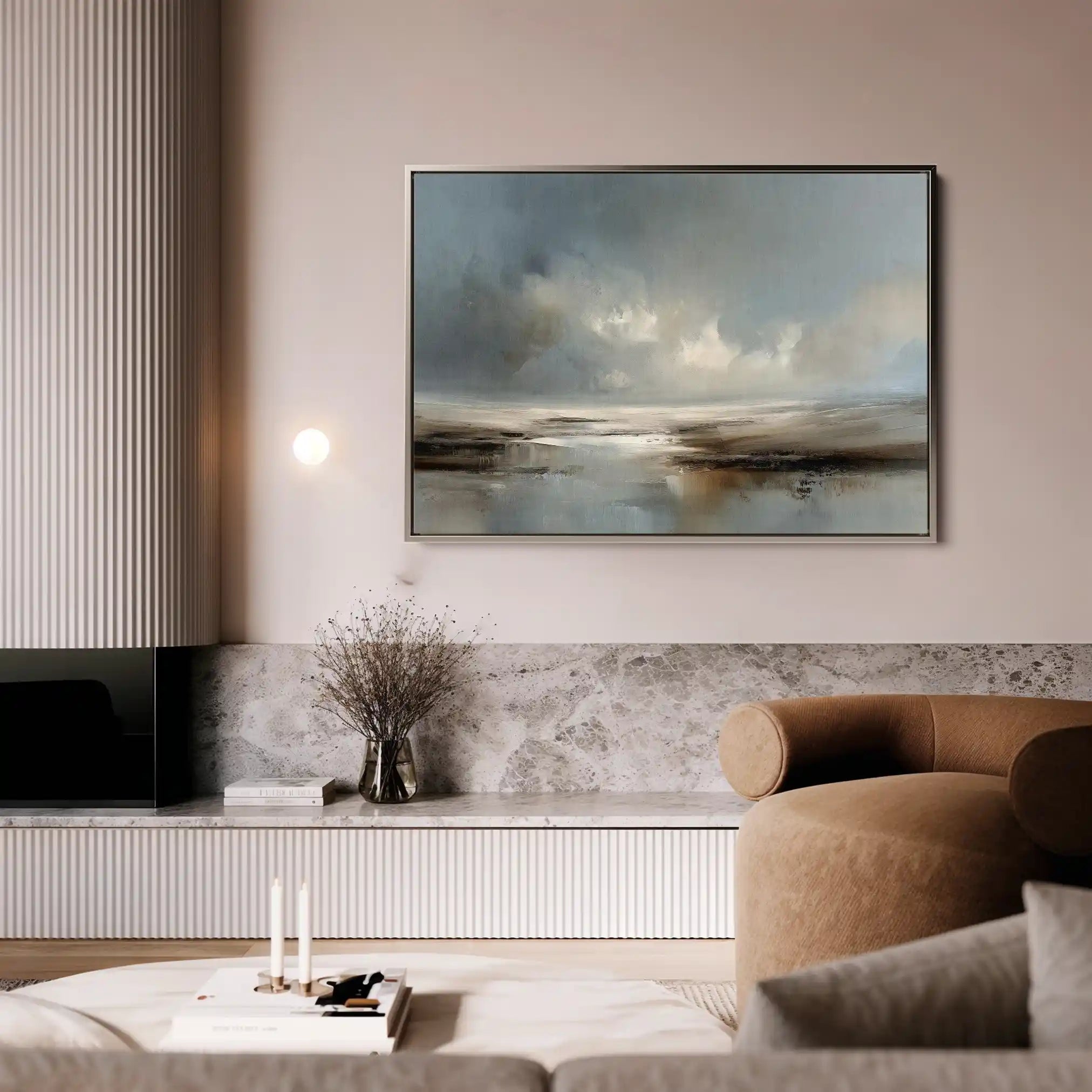 Abstract 1609 Canvas Art 18" x 24" / 45 x 60 cm / Black