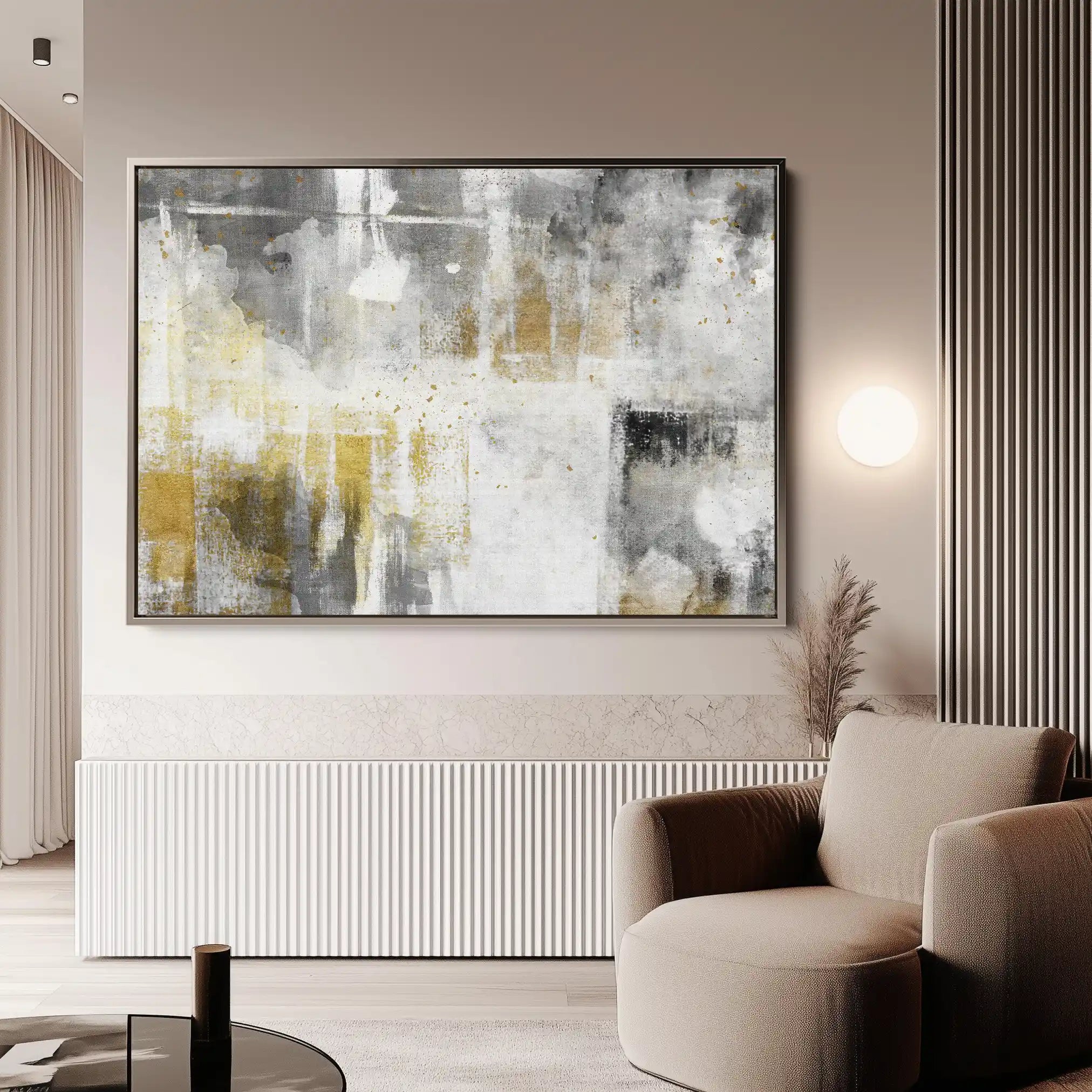 Abstract 161 Canvas Art 18" x 24" / 45 x 60 cm / Black