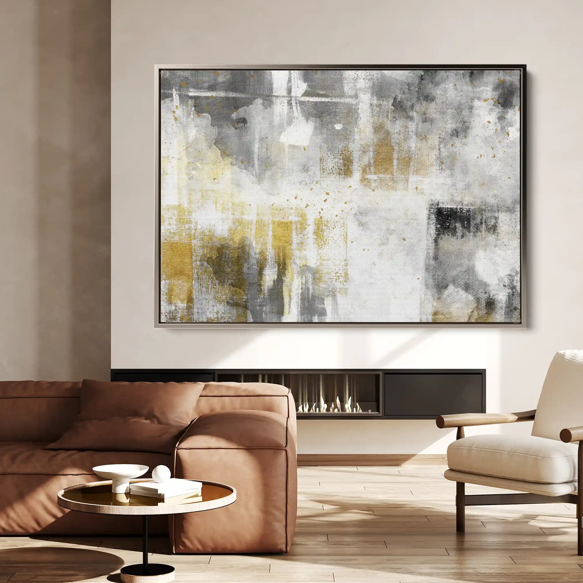 Abstract 161 Canvas Art 18" x 24" / 45 x 60 cm / Black