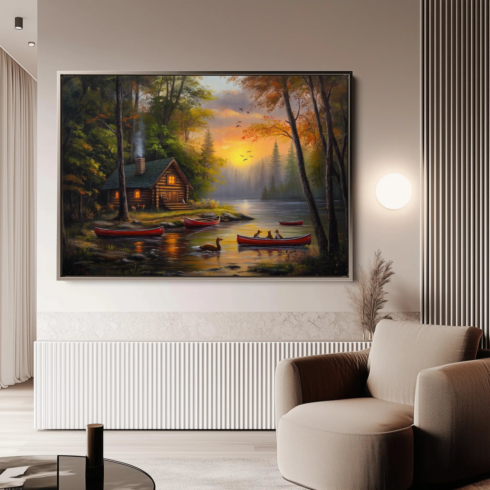 Landscape 161 Canvas Art 18" x 24" / 45 x 60 cm / Black